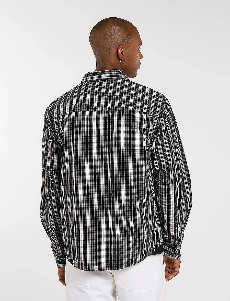 Dickies - WELLSVILLE SHIRT LS - rutiga skjortor - black - 3