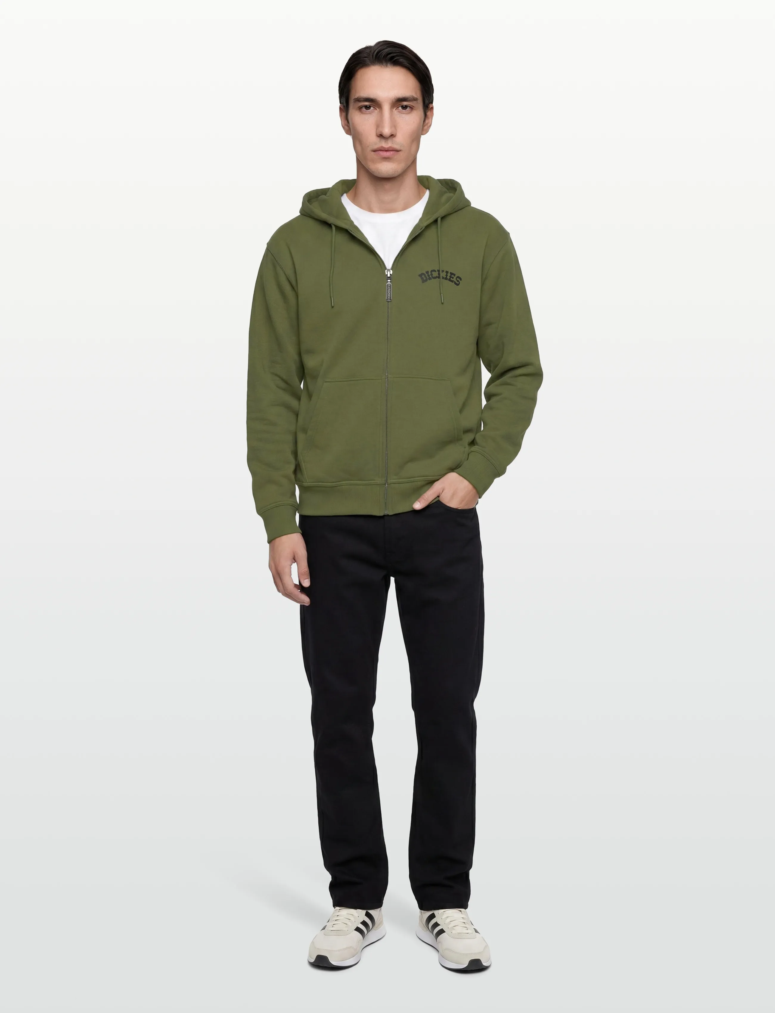 Dickies BETTSVILLE FZ HOODIE - Sweatshirts - CYPRESS / black