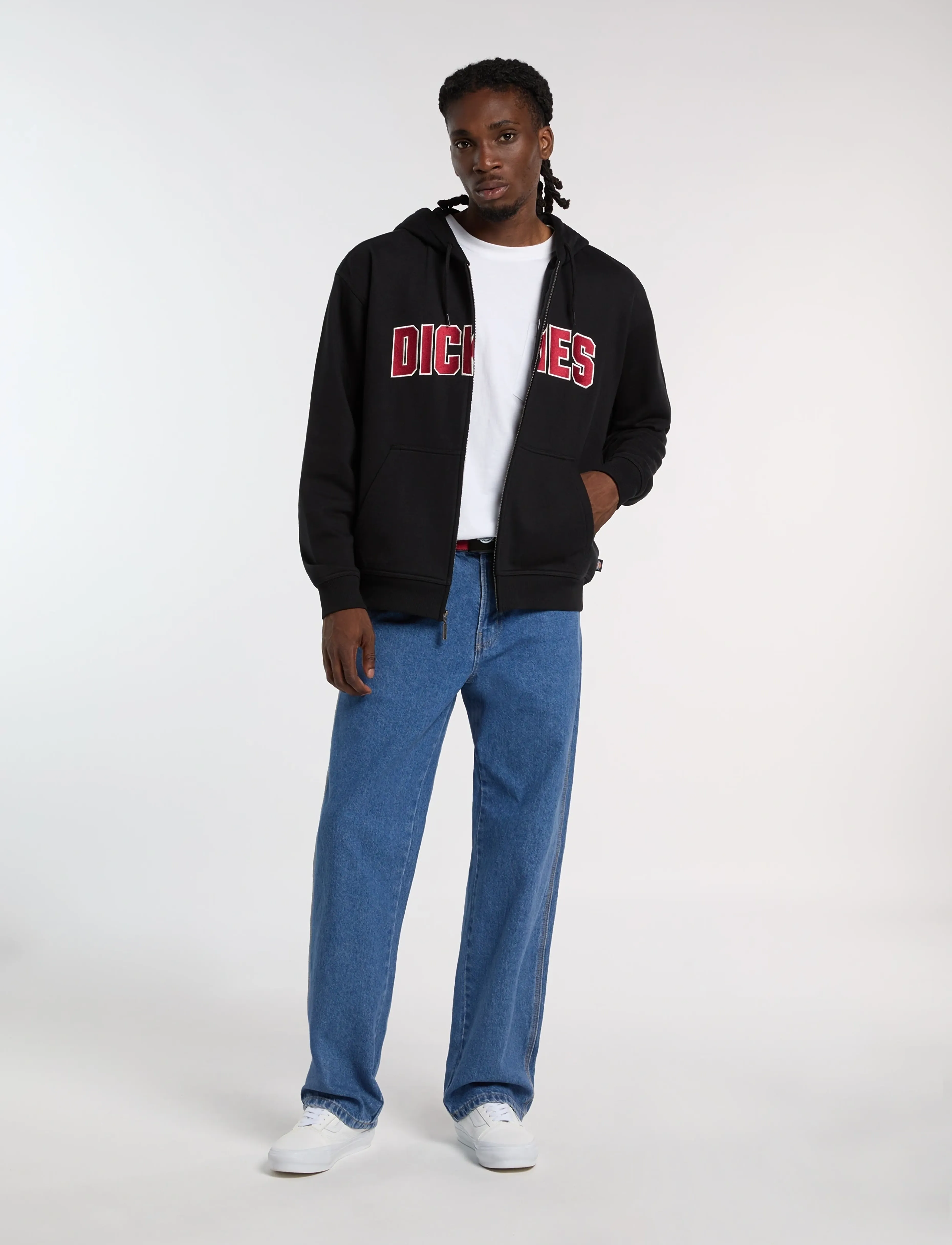Dickies Aitkin Zt Hoodie, Mænd, Lynlåshættetrøje, Sort, Str: L