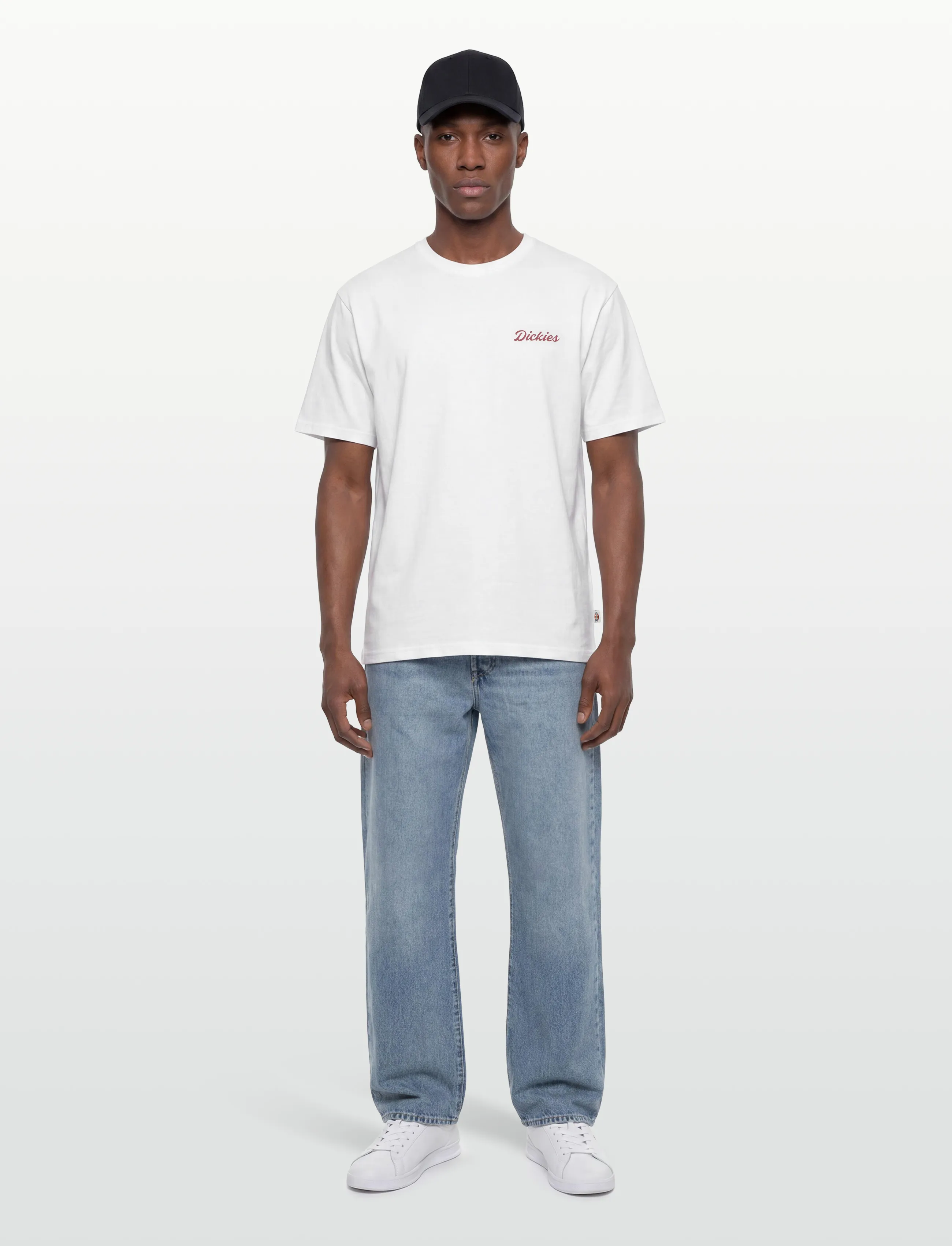 Dickies WELLSVILLE SS TEE - Riided - WHITE / white