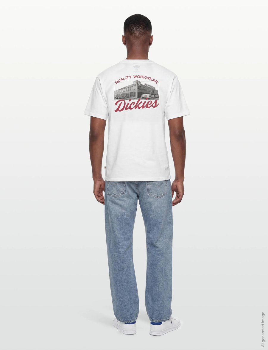 Dickies - WELLSVILLE SS TEE - kortermede t-skjorter - white - 4