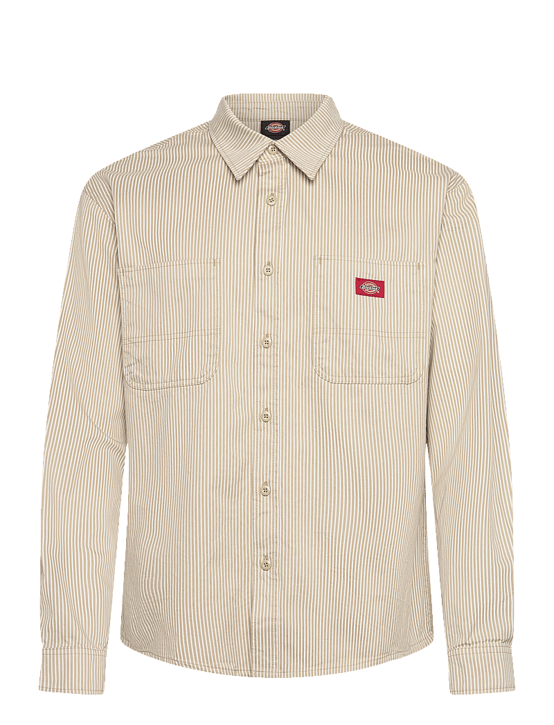 Dickies - HICKORY WORK SHIRT LS - stribede skjorter - eucalyptus - 0