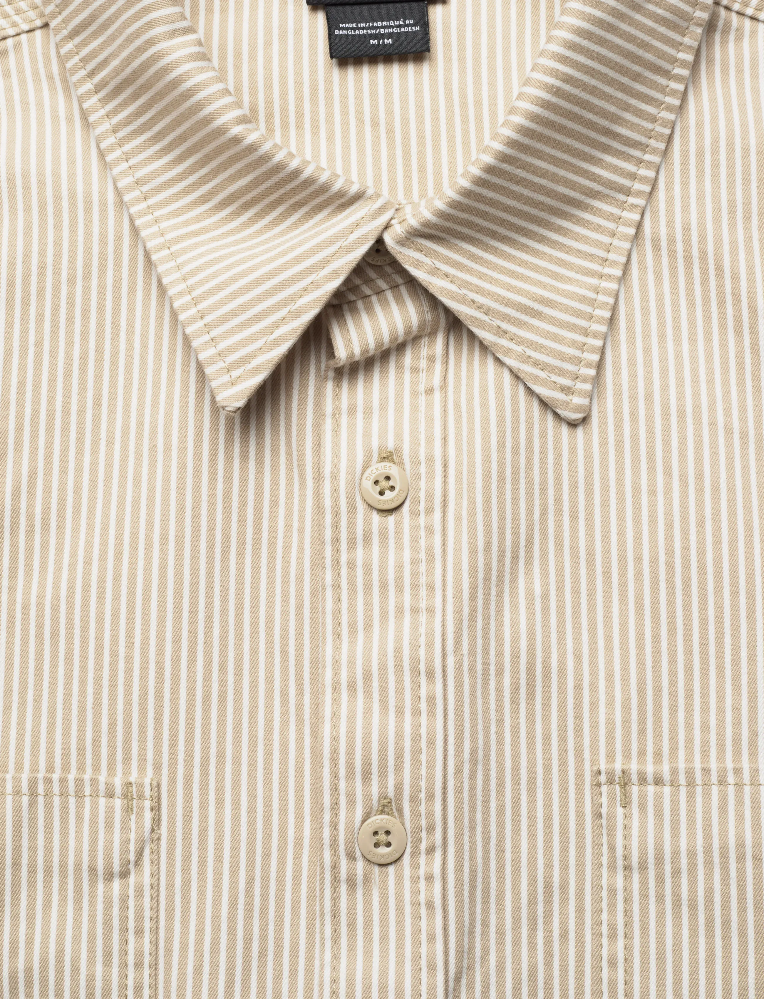 Dickies - HICKORY WORK SHIRT LS - strīpaini krekli - eucalyptus - 2