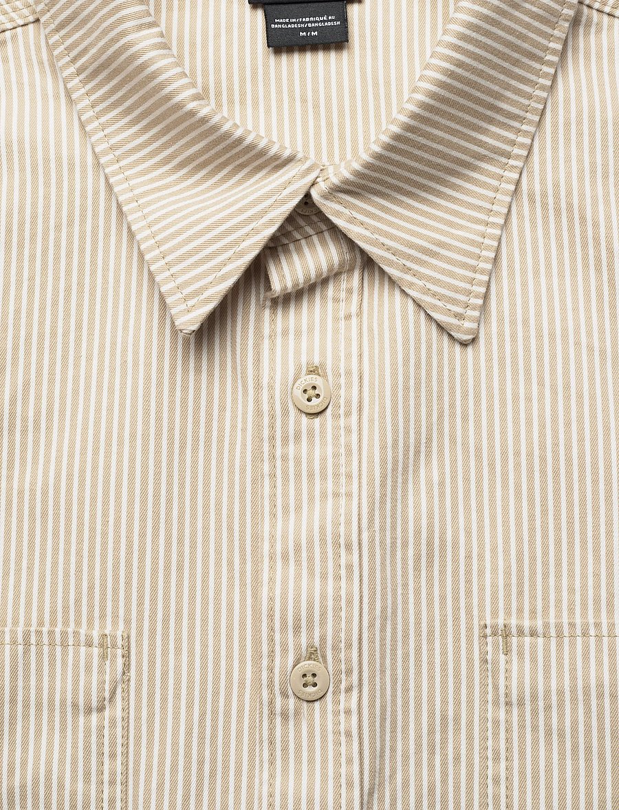 Dickies - HICKORY WORK SHIRT LS - strīpaini krekli - eucalyptus - 2