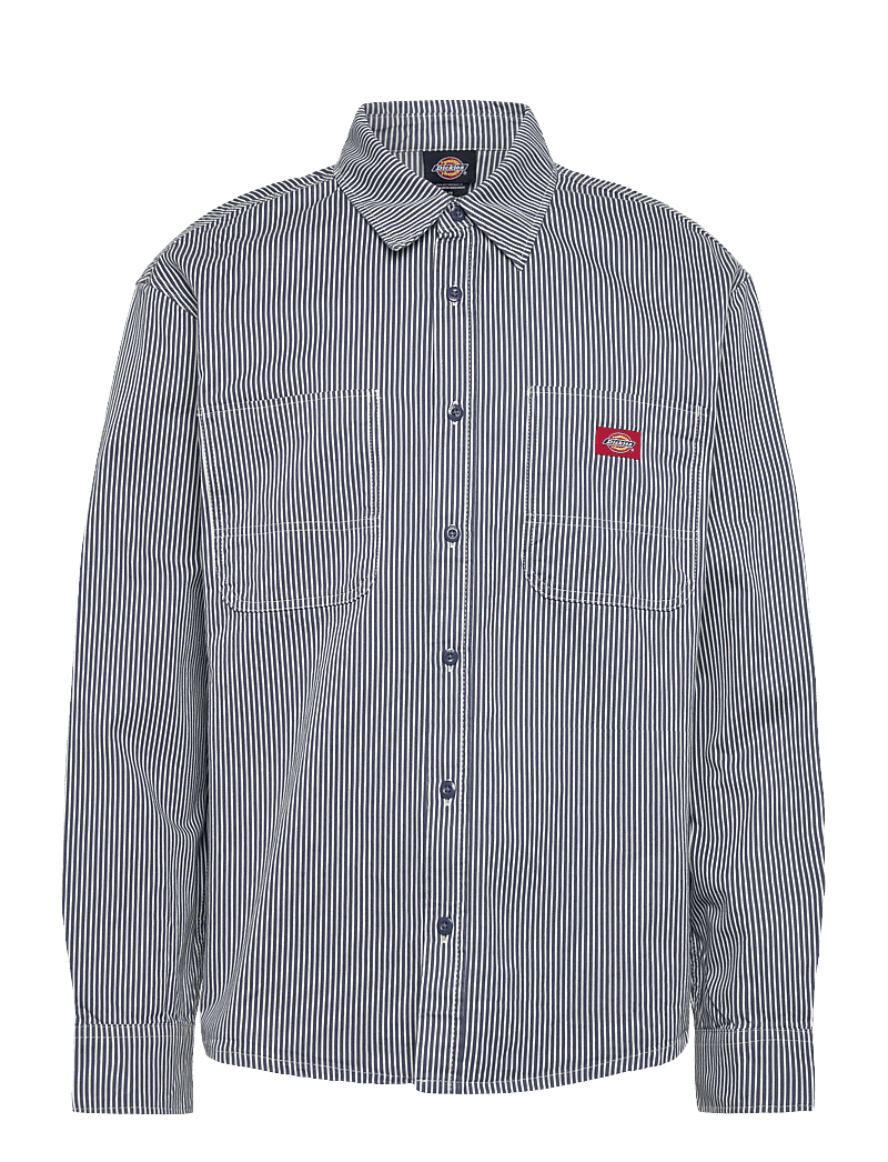 Dickies - HICKORY WORK SHIRT LS - triibulised särgid - retro indigo - 0