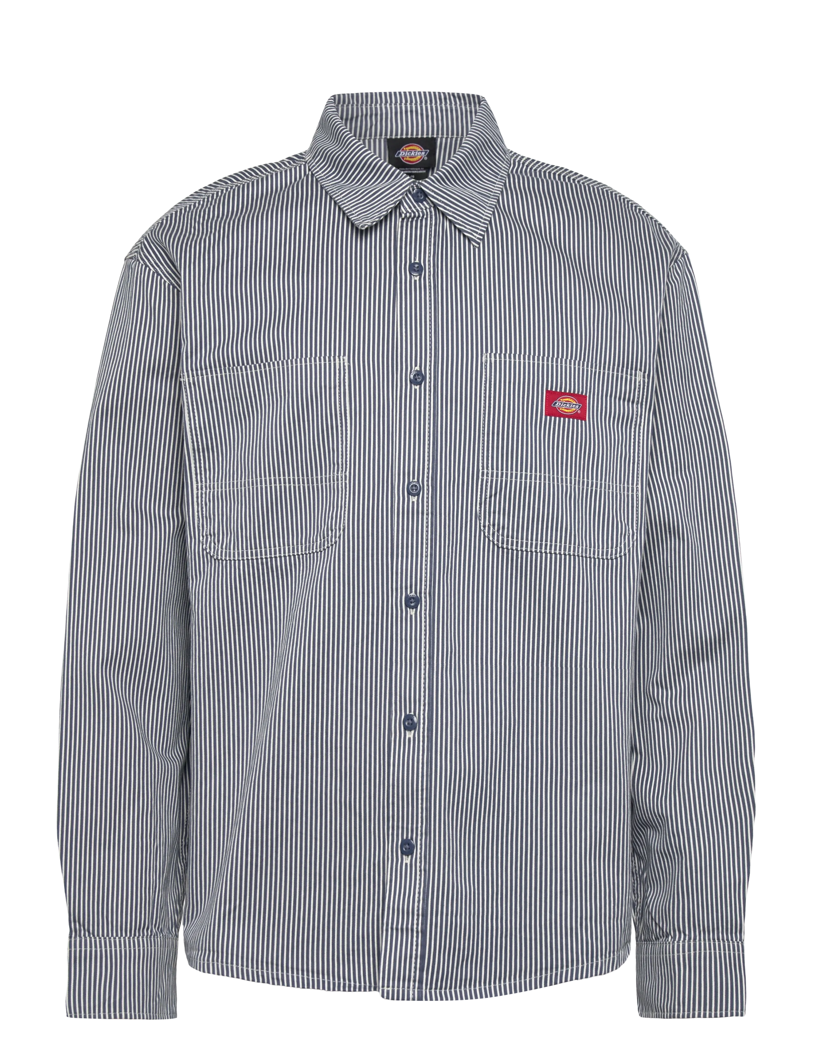 Dickies HICKORY WORK SHIRT LS - Deals - RETRO INDIGO / white