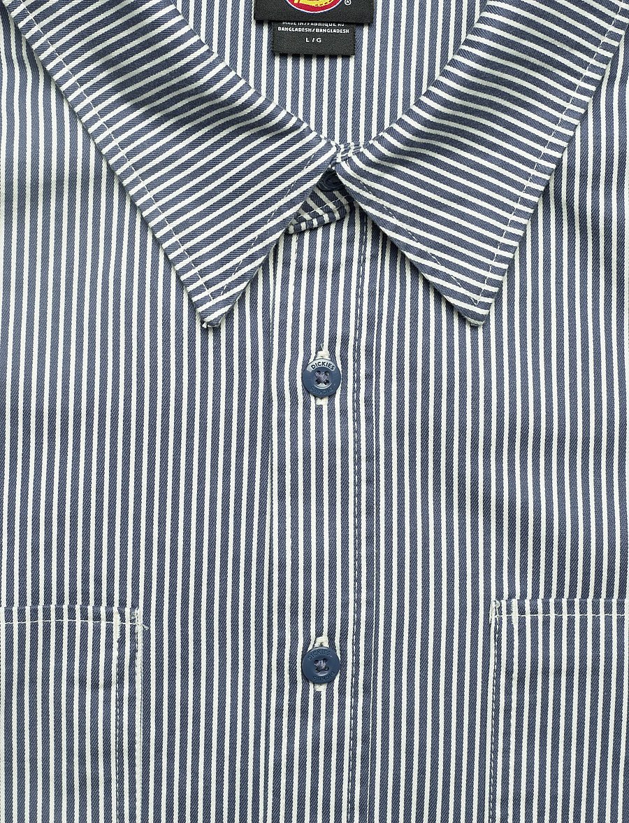 Dickies - HICKORY WORK SHIRT LS - stribede skjorter - retro indigo - 2