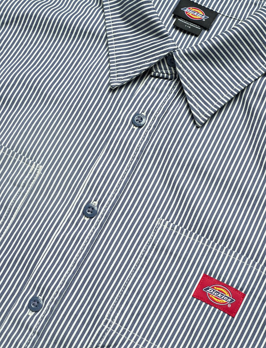 Dickies - HICKORY WORK SHIRT LS - stribede skjorter - retro indigo - 3