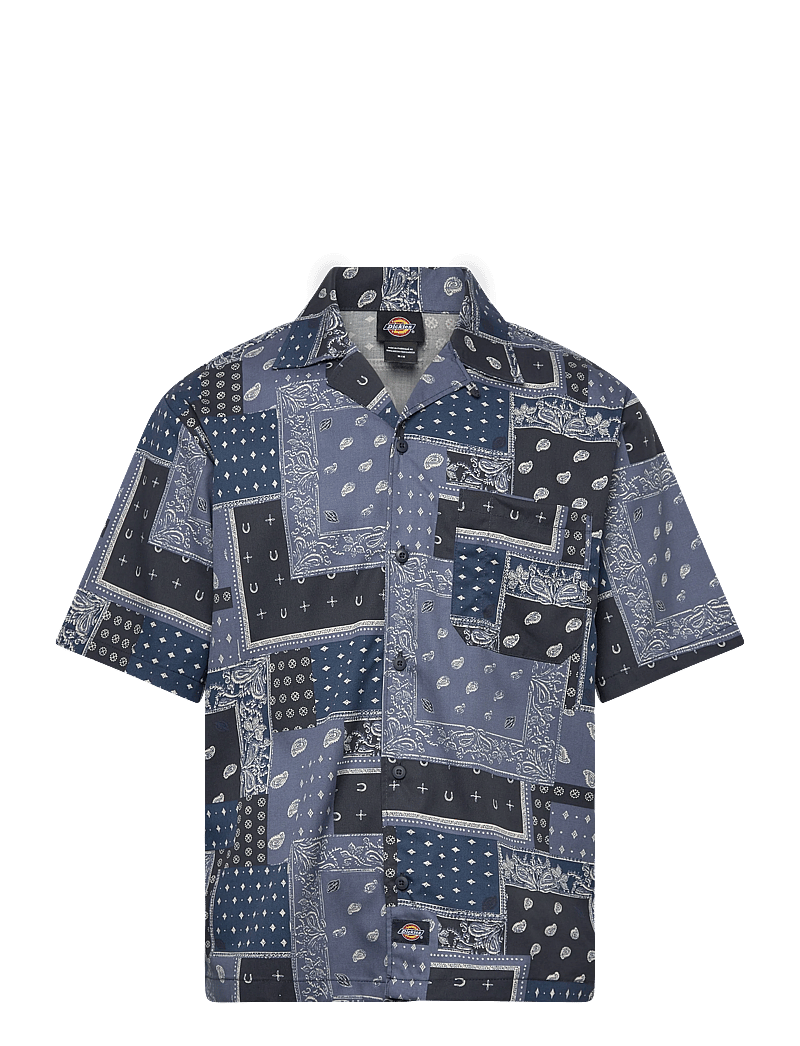 Dickies - GLANDORF SHIRT SS - mønstrede skjorter - dark navy - 0