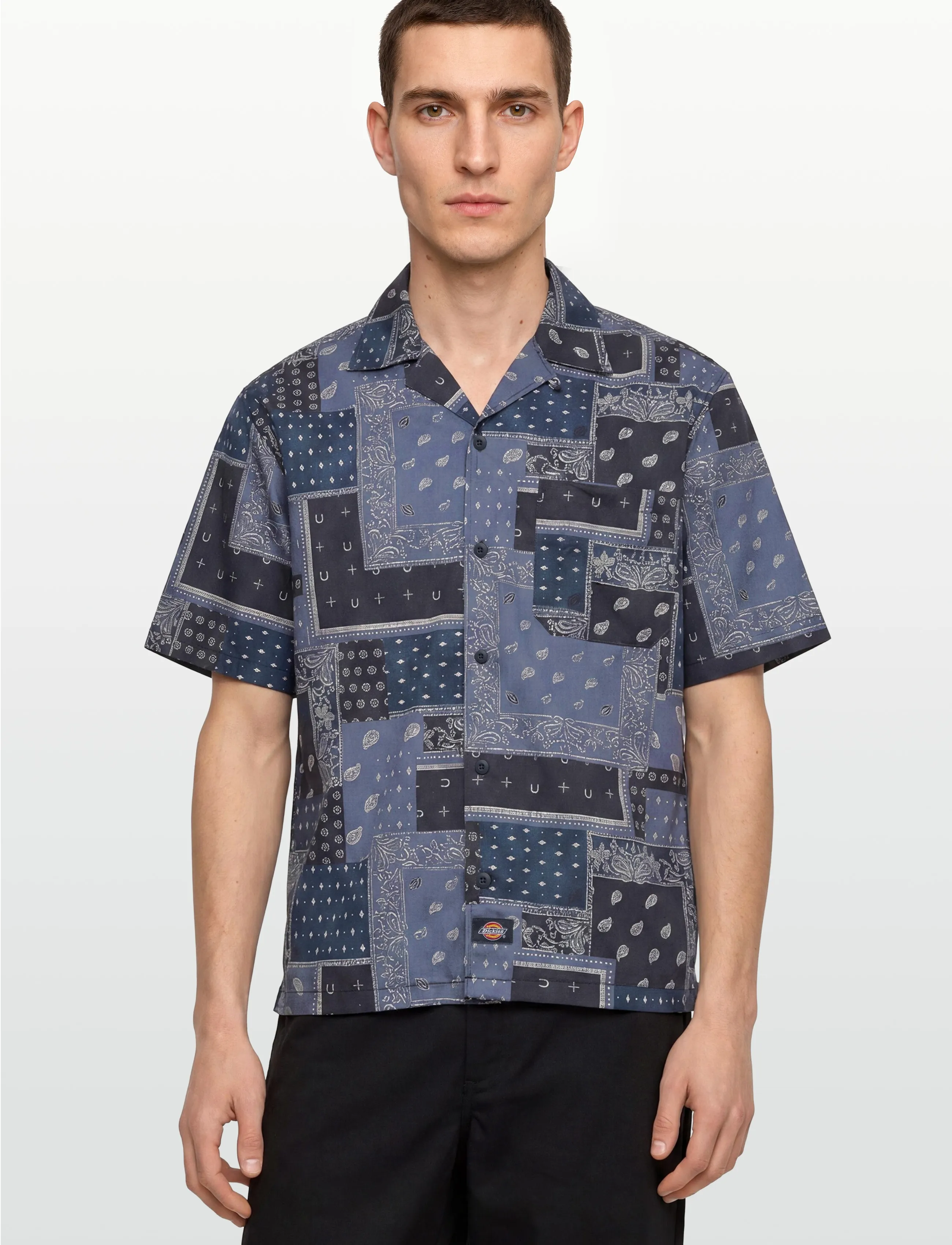 Dickies - GLANDORF SHIRT SS - hemden mit muster - dark navy - 3