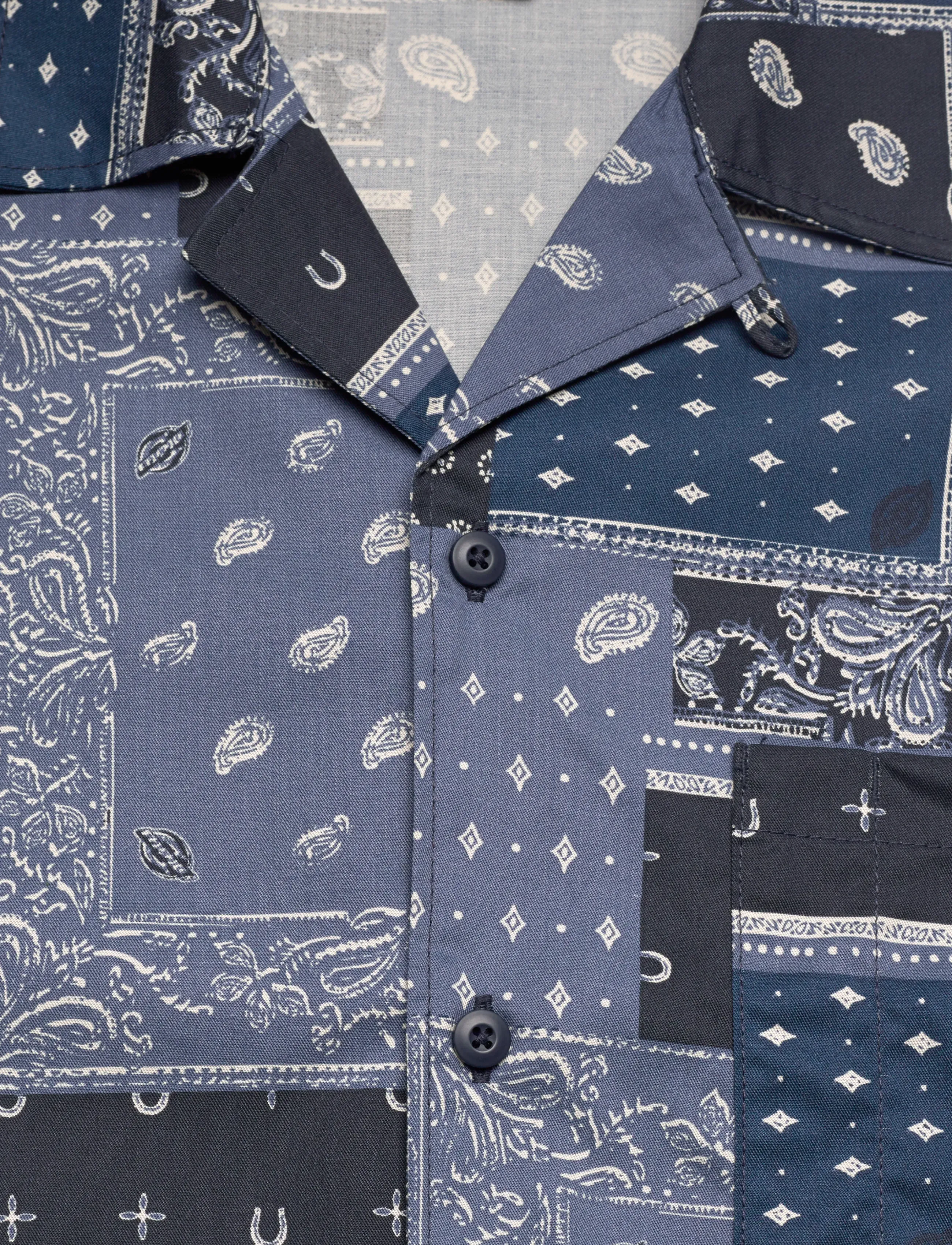 Dickies - GLANDORF SHIRT SS - hemden mit muster - dark navy - 5