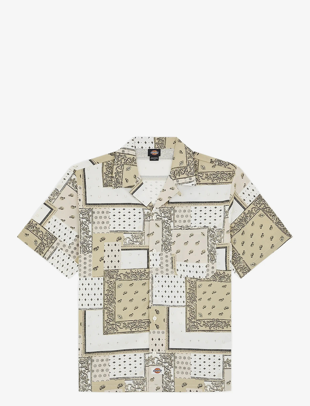 Dickies - GLANDORF SHIRT SS - mønstrede skjorter - egret - 1