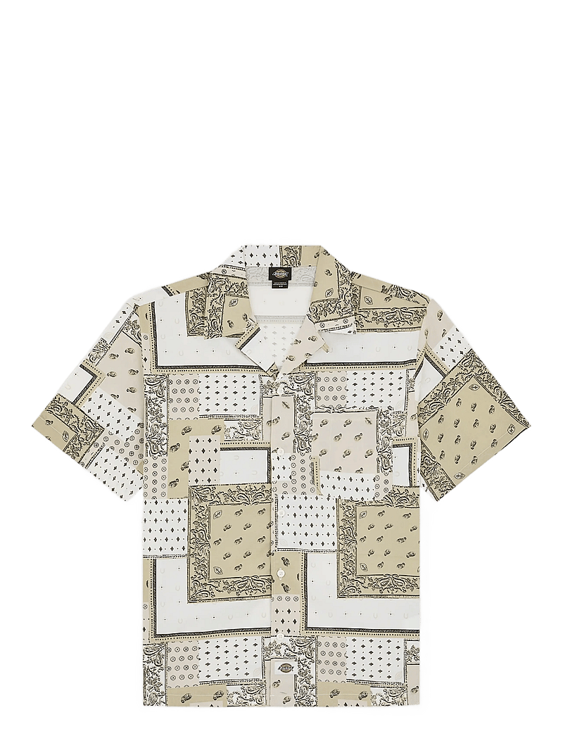 Dickies - GLANDORF SHIRT SS - mønstrede skjorter - egret - 1