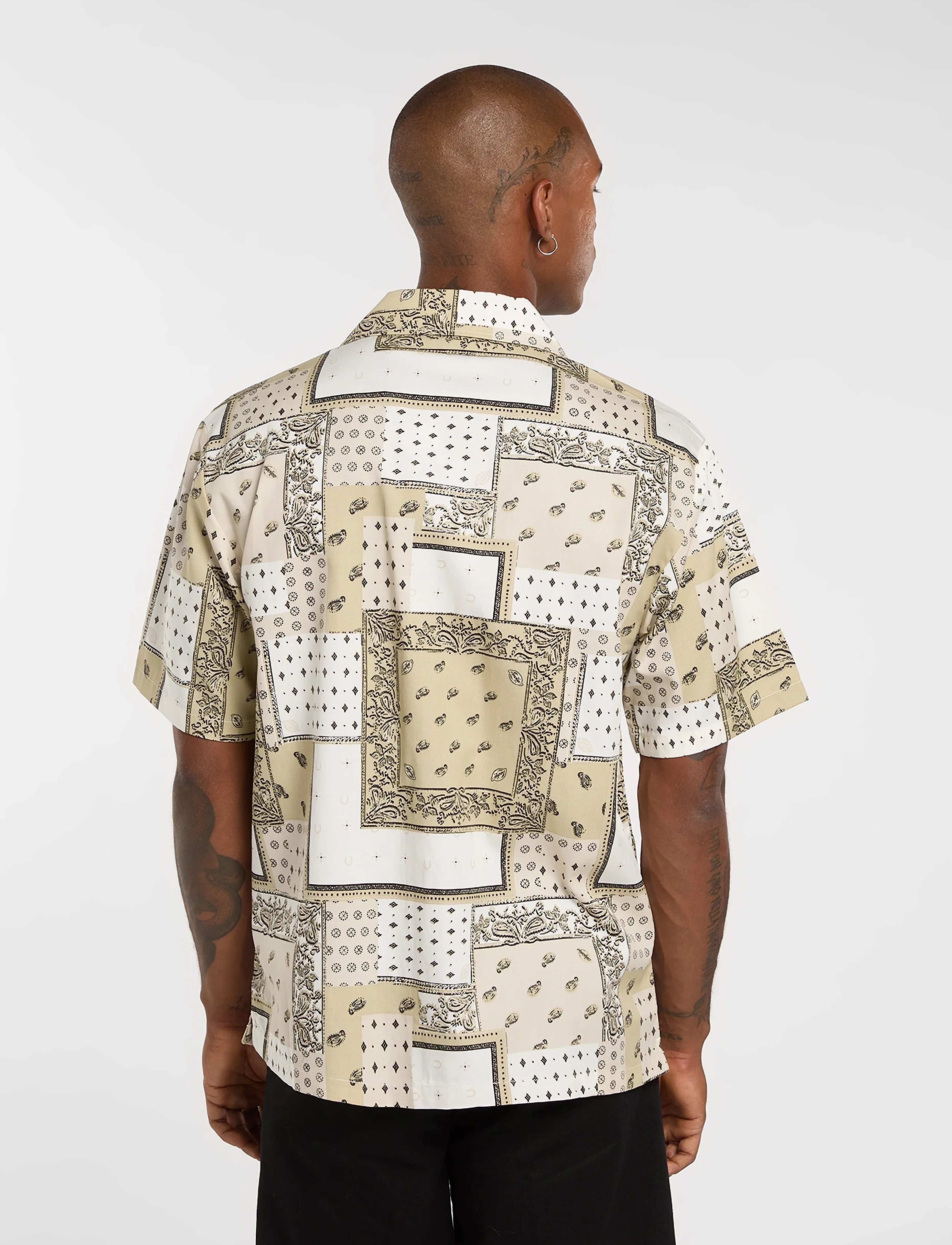 Dickies - GLANDORF SHIRT SS - mustriga särgid - egret - 3