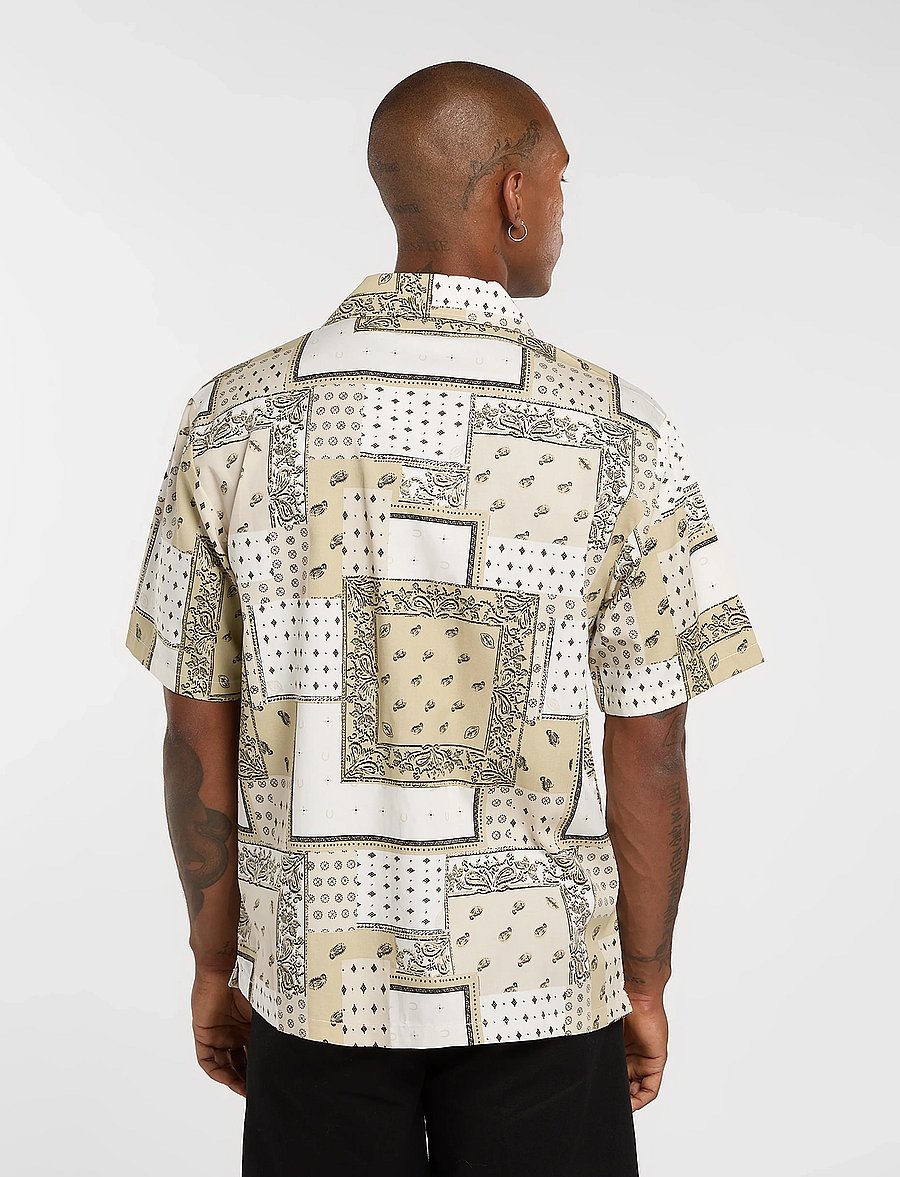 Dickies - GLANDORF SHIRT SS - mustriga särgid - egret - 3