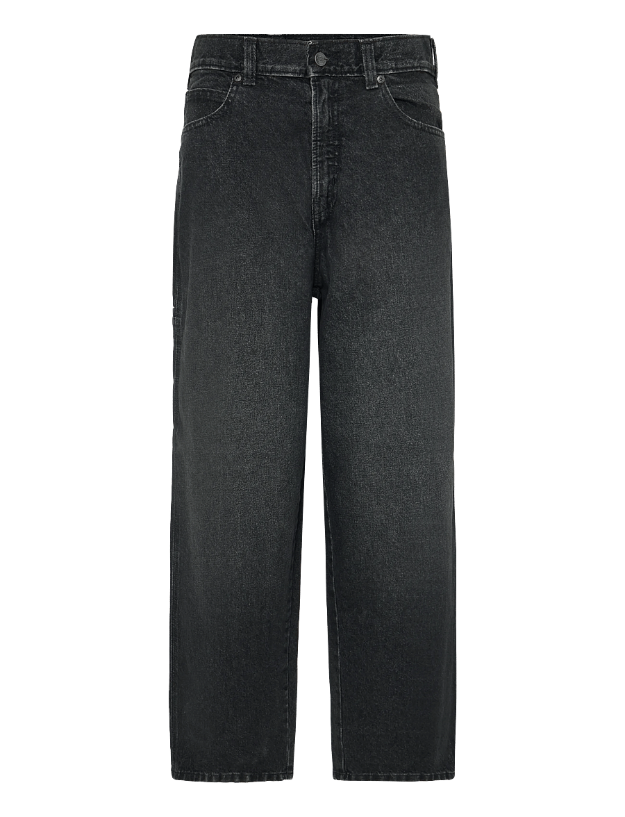 Dickies - 958 BAGGY TAPERED WORK JEANS - tapered jeans - black wash faded - 0