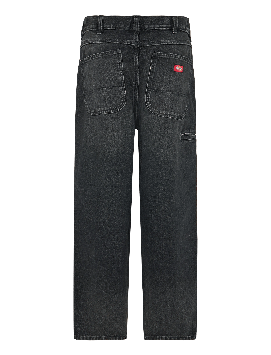 Dickies - 958 BAGGY TAPERED WORK JEANS - tapered jeans - black wash faded - 1