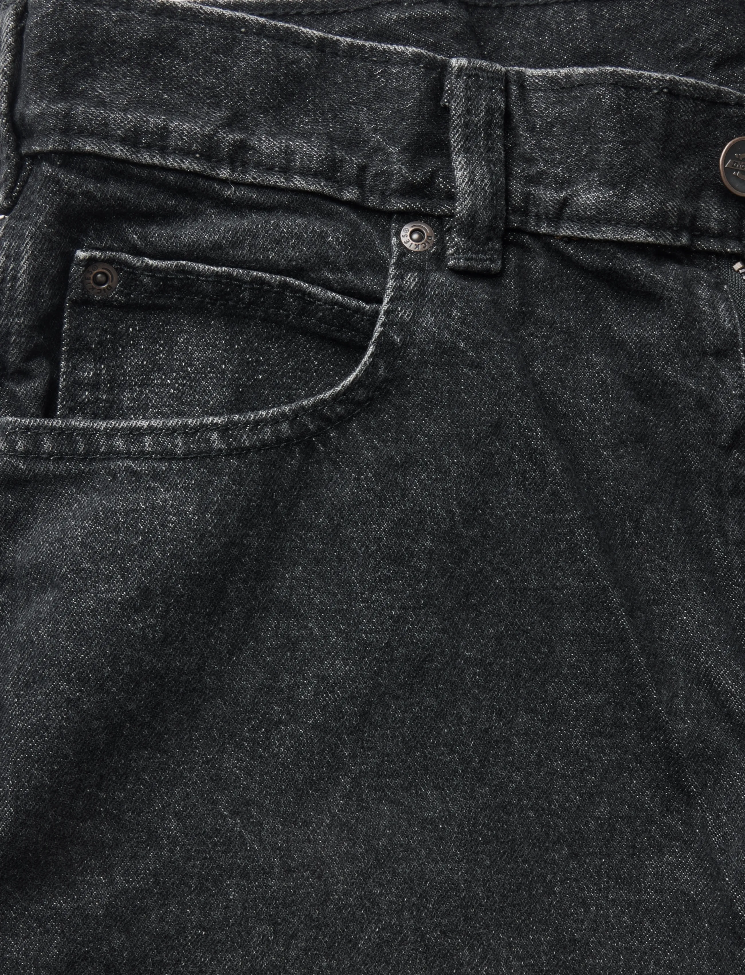 Dickies - 958 BAGGY TAPERED WORK JEANS - tapered jeans - black wash faded - 2