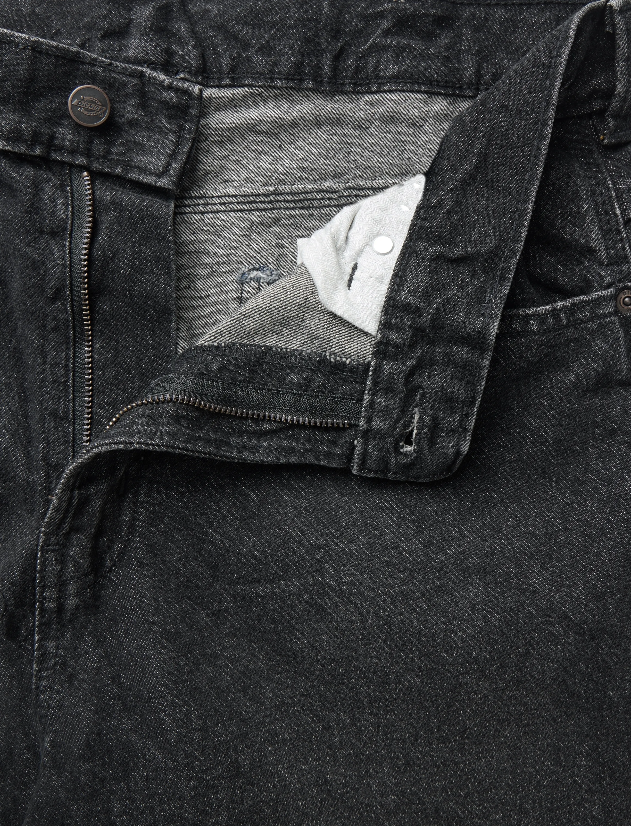 Dickies - 958 BAGGY TAPERED WORK JEANS - tapered jeans - black wash faded - 3