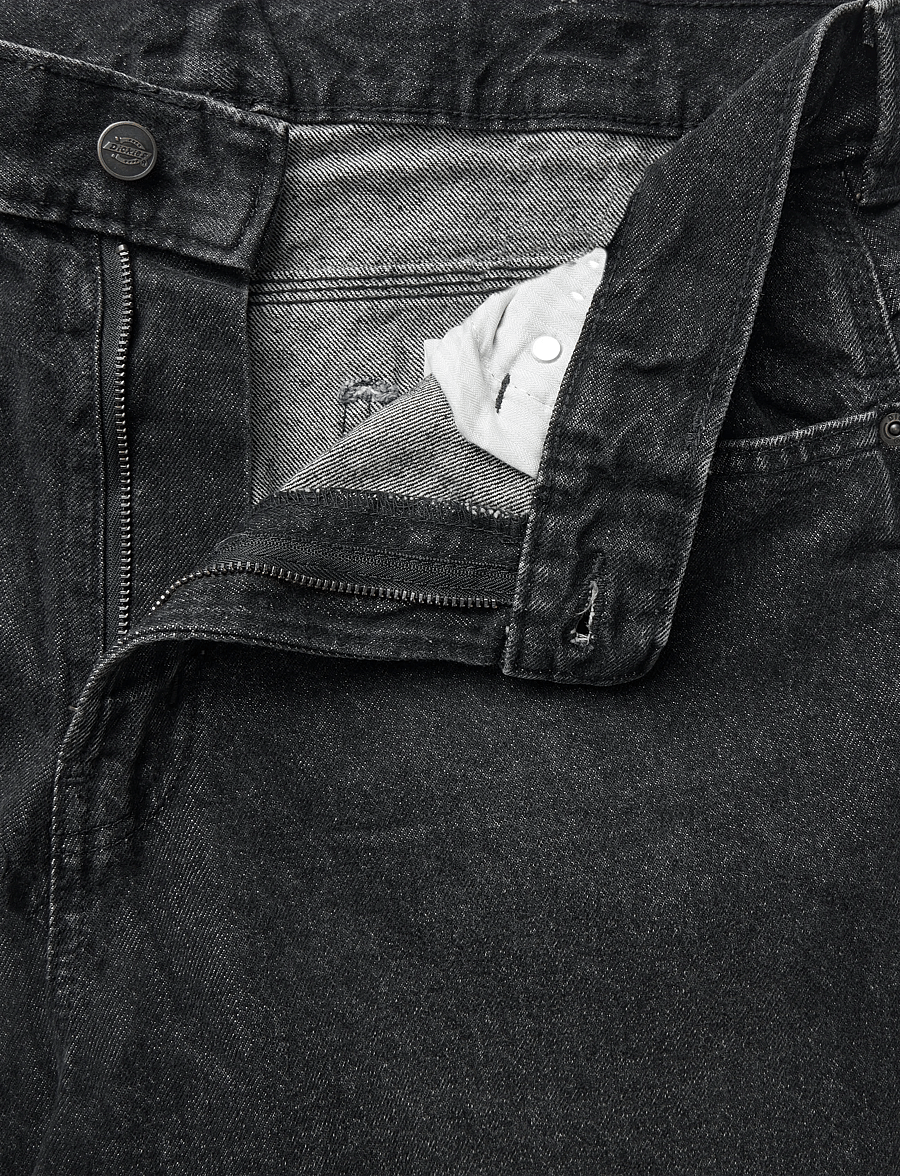 Dickies - 958 BAGGY TAPERED WORK JEANS - tapered jeans - black wash faded - 3