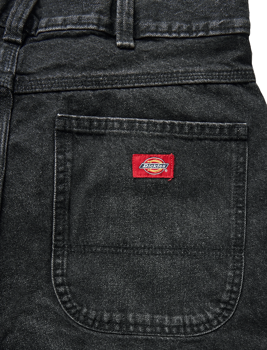 Dickies - 958 BAGGY TAPERED WORK JEANS - tapered jeans - black wash faded - 4