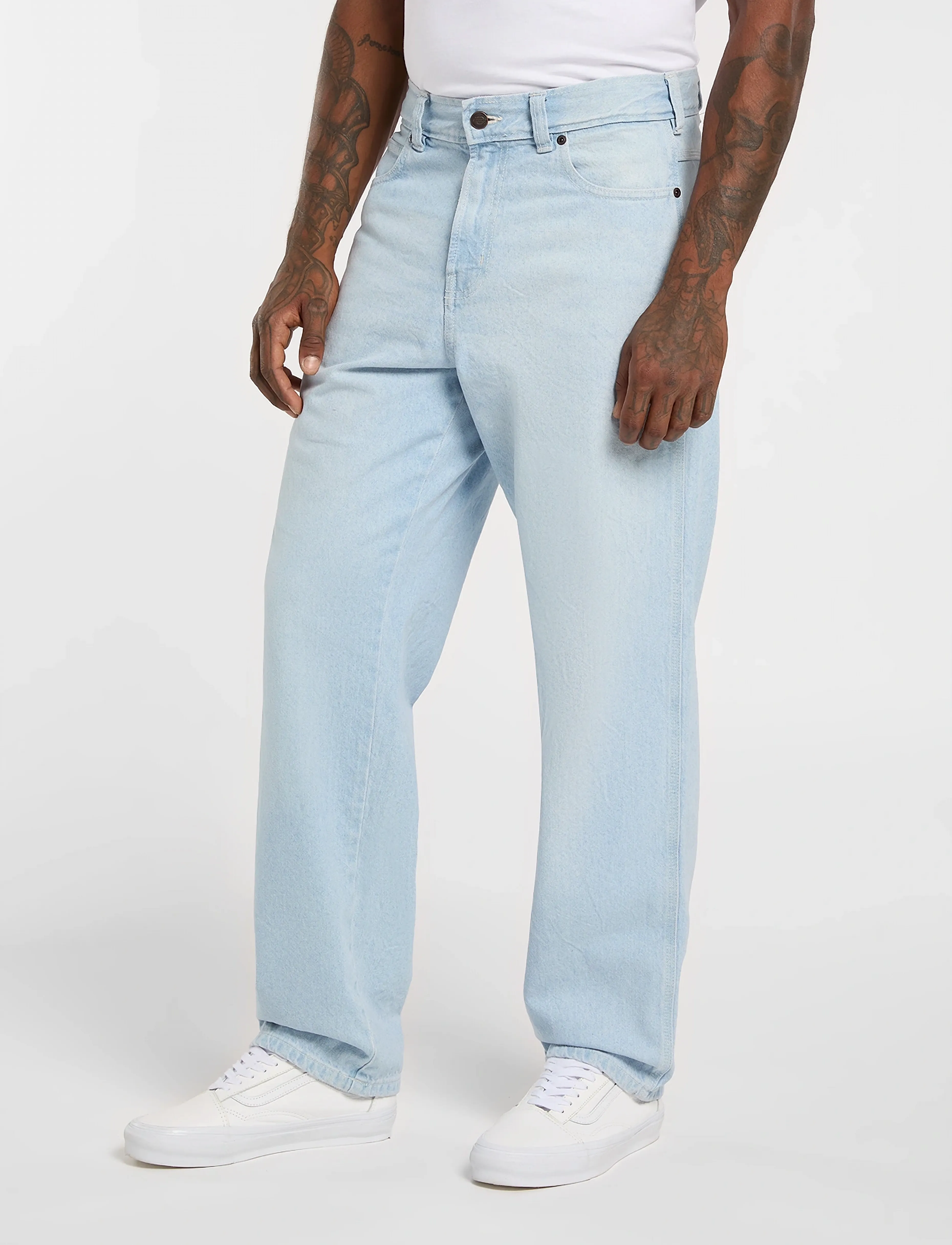 Dickies - 958 BAGGY TAPERED WORK JEAN - oddmjóar gallabuxur - fog blue - 5