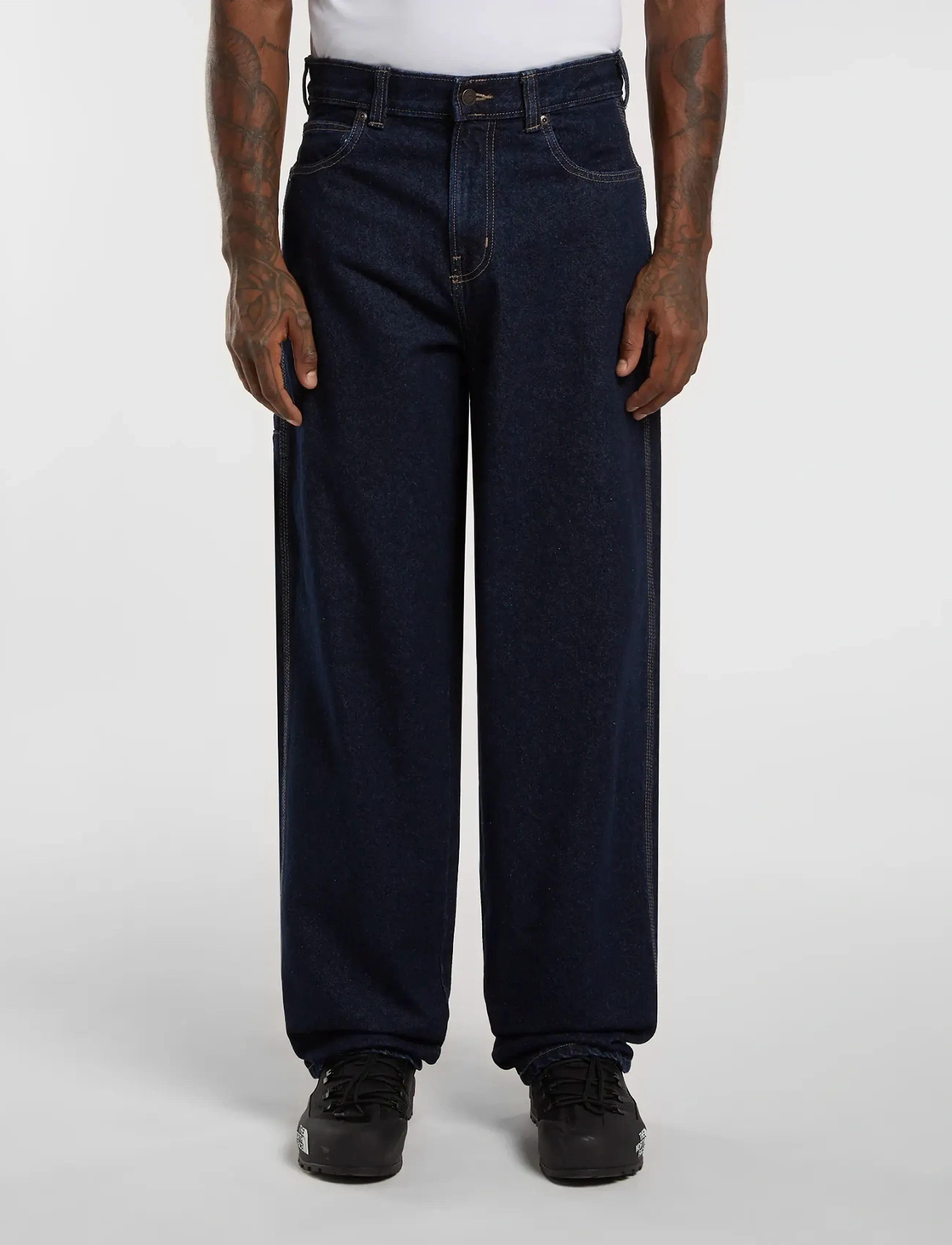 Dickies 958 BAGGY TAPERED WORK JEAN - Tapered jeans - RINSED / navy