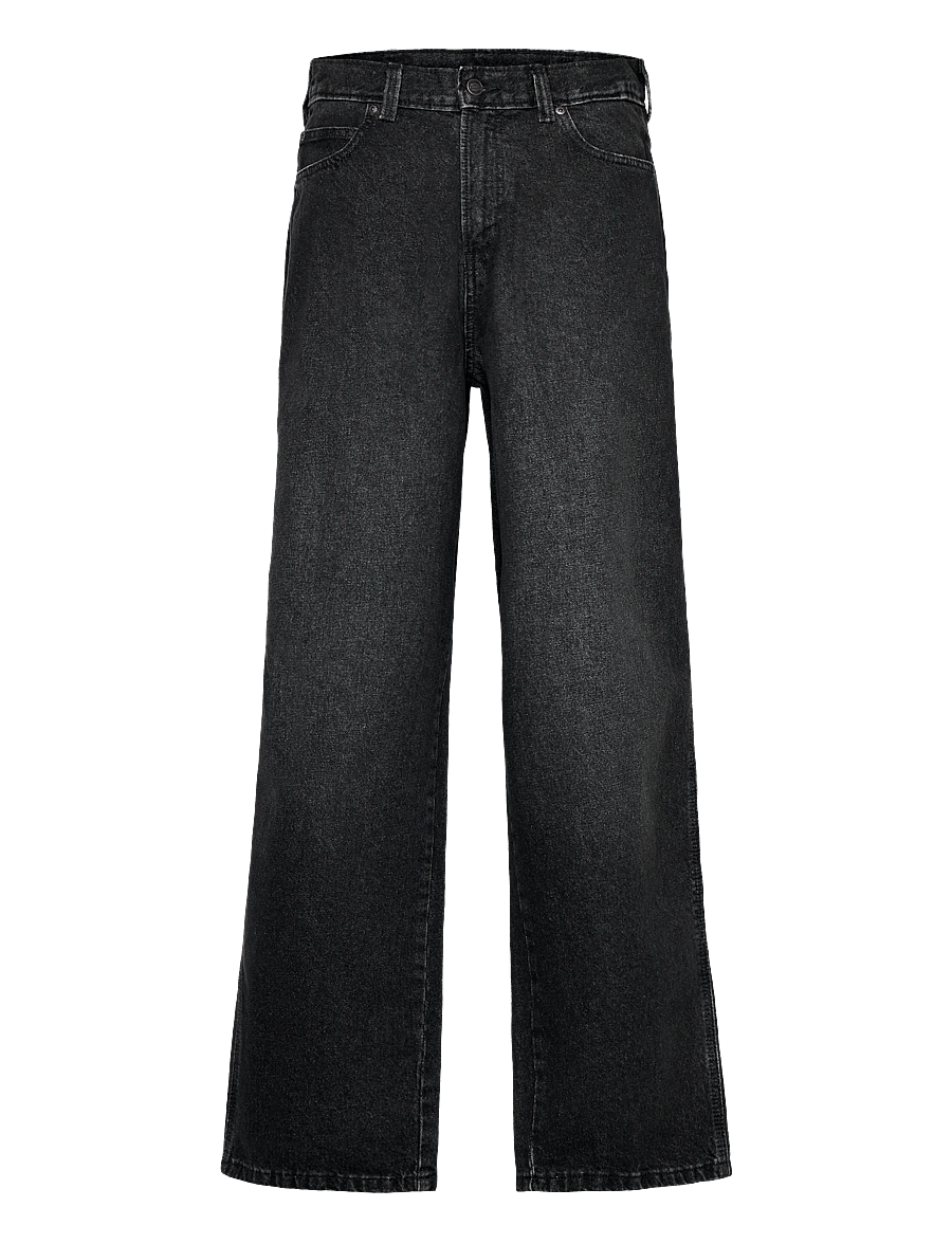Dickies - 958 BAGGY TAPERED WORK JEANS - schmal zulaufende jeans - black wsh faded - 0