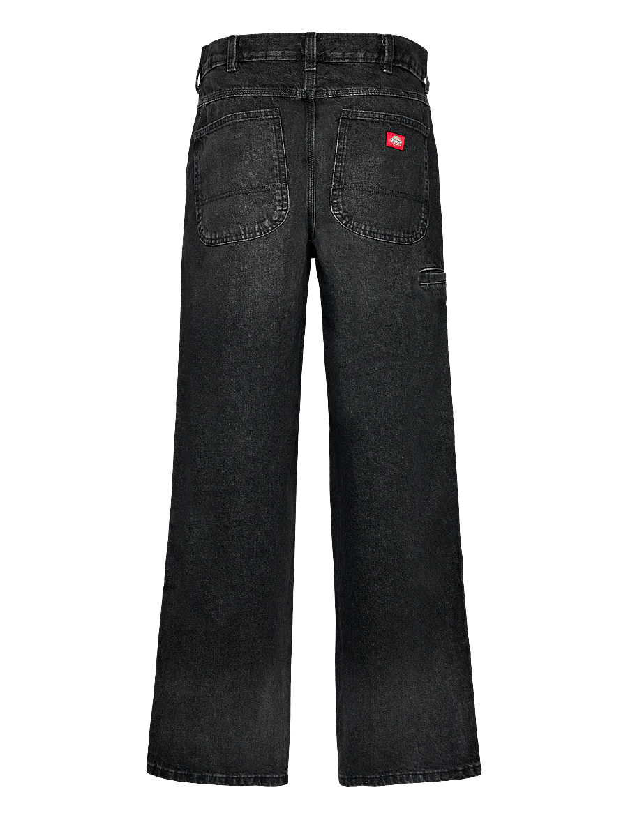 Dickies - 958 BAGGY TAPERED WORK JEANS - schmal zulaufende jeans - black wsh faded - 1