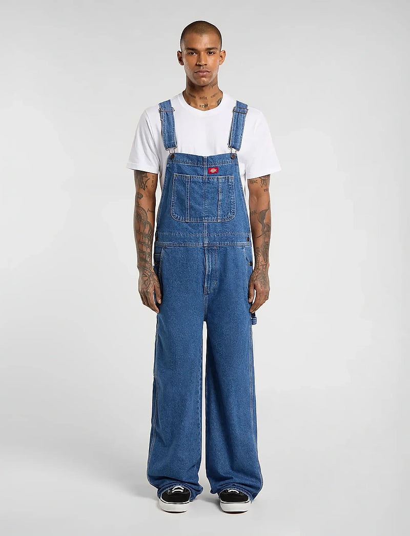 Dickies - LOOSE DENIM BIB - loose jeans - classic blue - 0