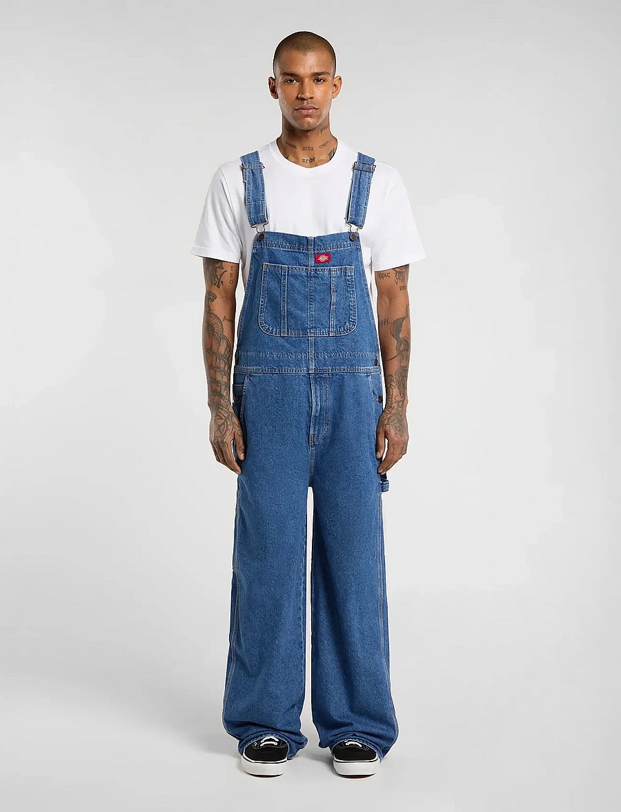 Dickies - DICKIES CLASSIC DENIM BIB - loose jeans - classic blue - 0