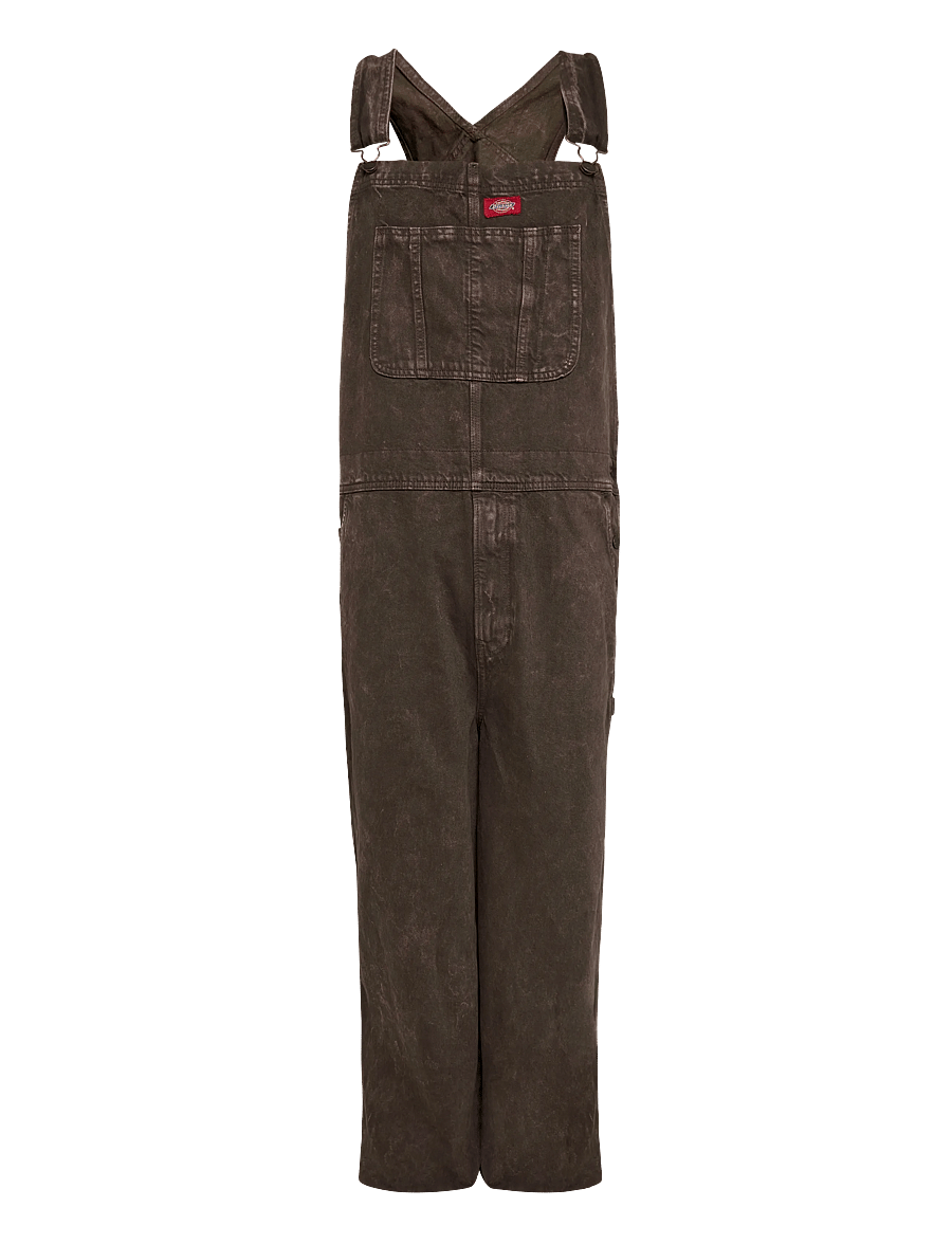Dickies - DICKIES CLASSIC DENIM BIB - weite jeans - dark brown - 0