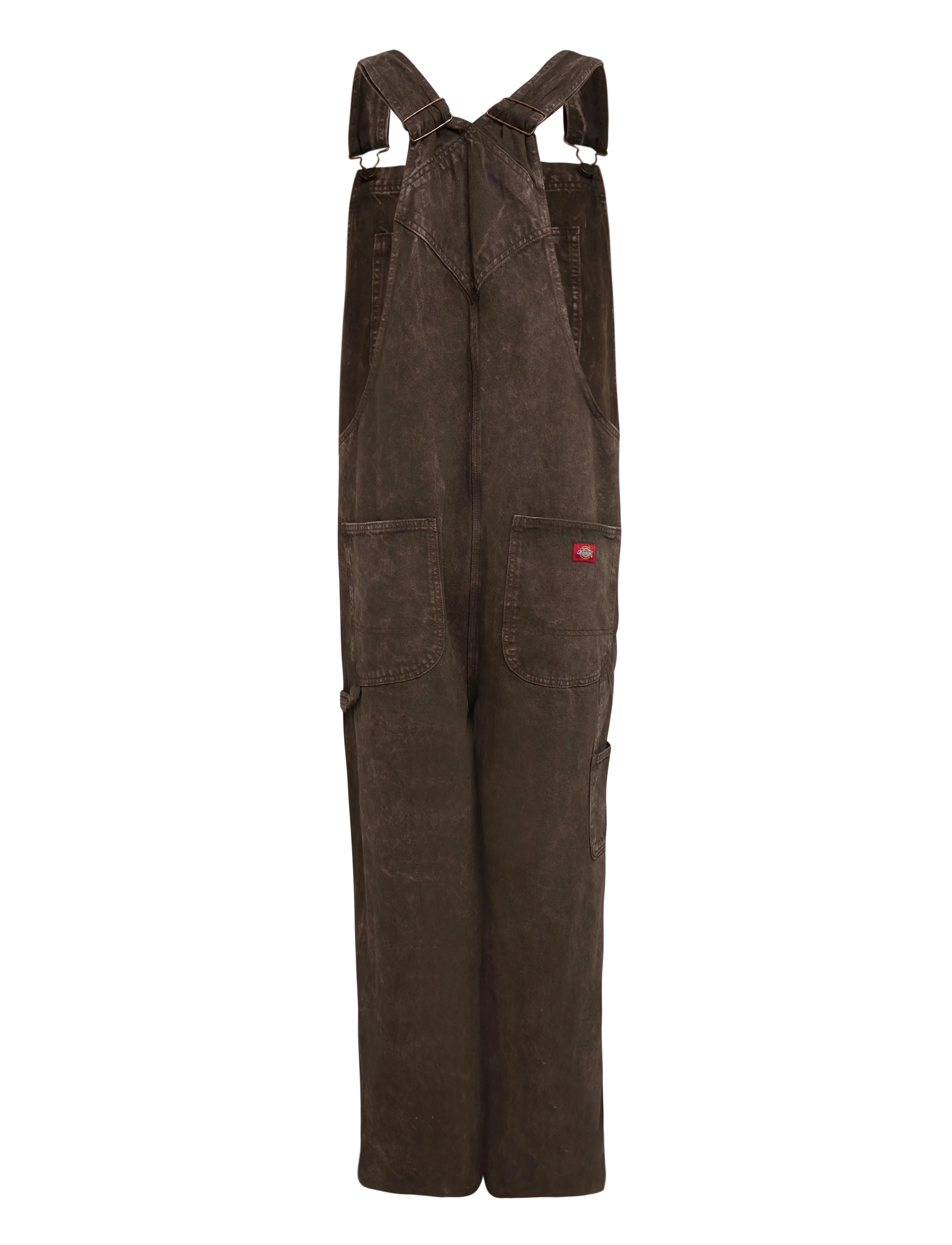 Dickies - DICKIES CLASSIC DENIM BIB - weite jeans - dark brown - 1