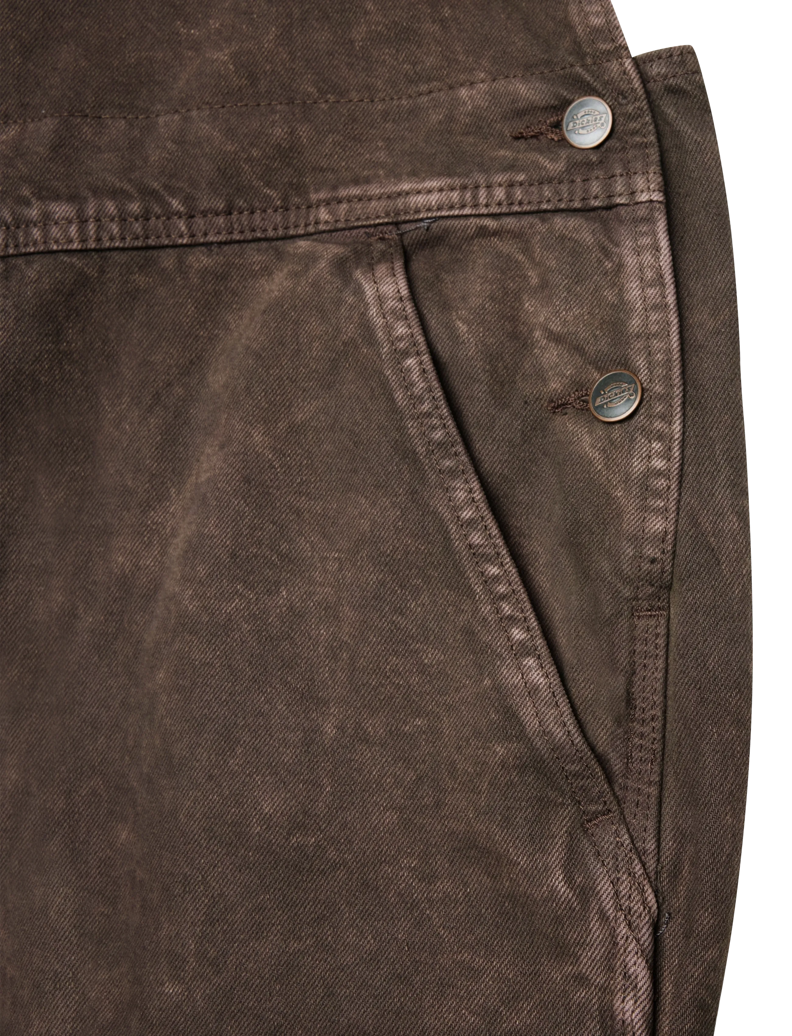 Dickies - DICKIES CLASSIC DENIM BIB - weite jeans - dark brown - 3