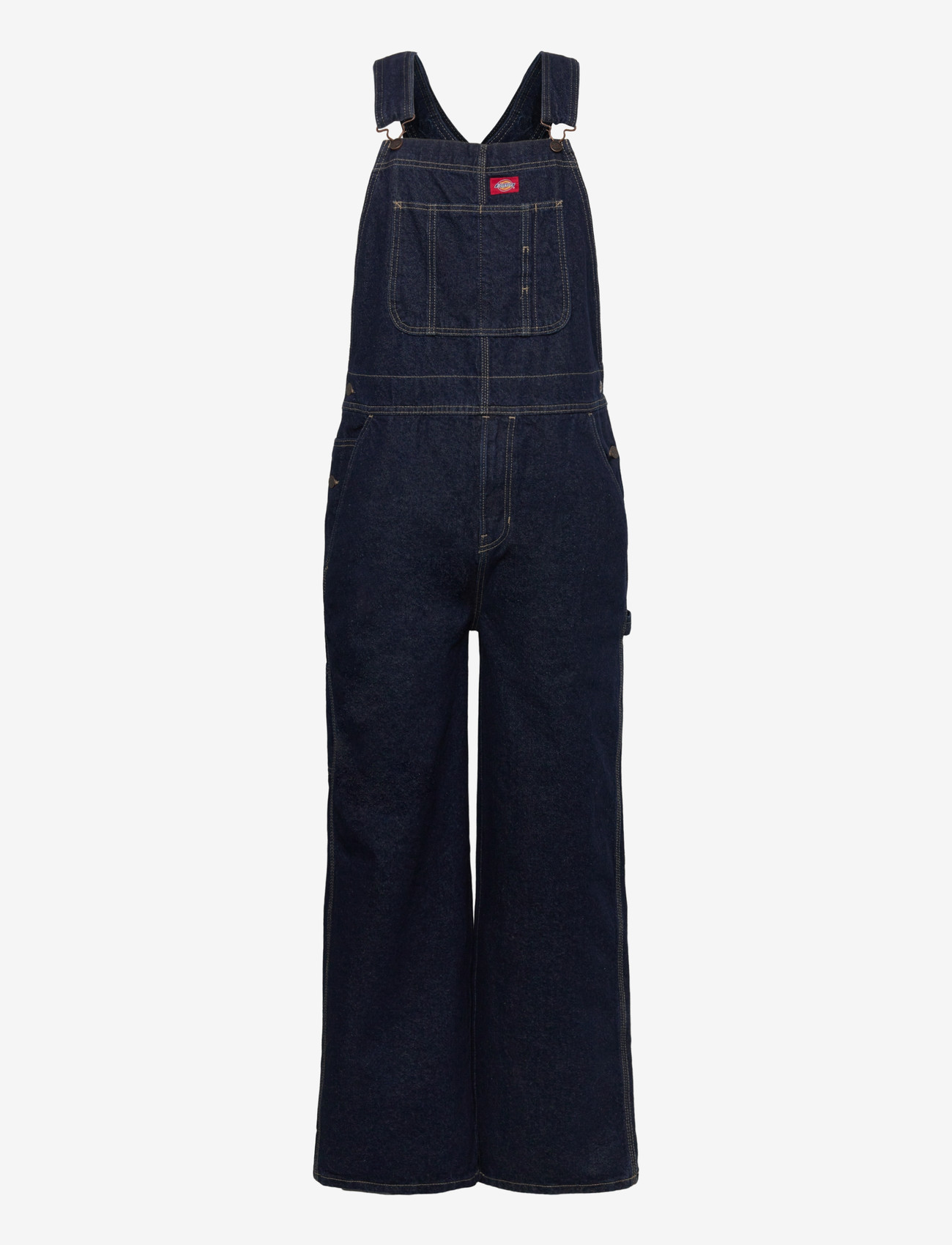 Dickies - LOOSE DENIM BIB - loose jeans - rinsed - 1