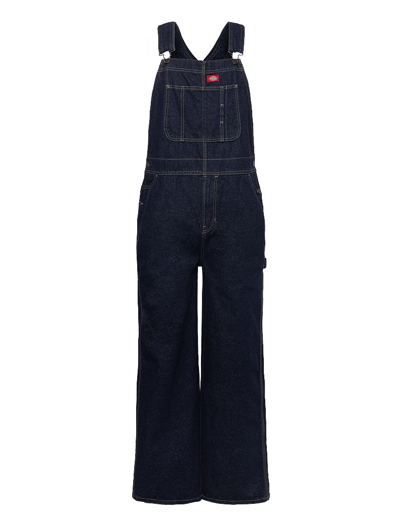 Dickies - LOOSE DENIM BIB - loose jeans - rinsed - 1