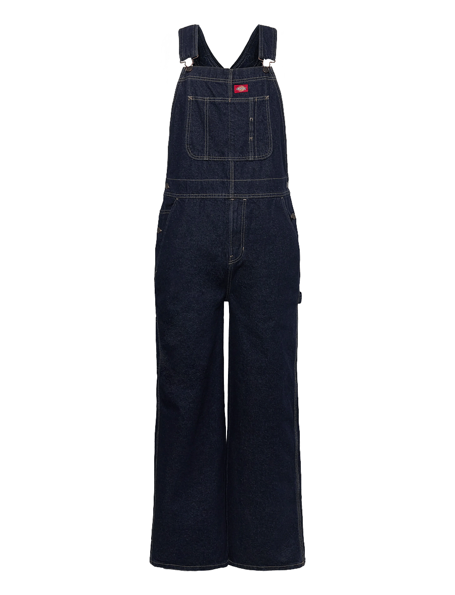 Dickies - DICKIES CLASSIC DENIM BIB - loose jeans - rinsed - 1