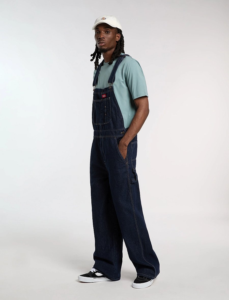 Dickies - DICKIES CLASSIC DENIM BIB - loose jeans - rinsed - 3