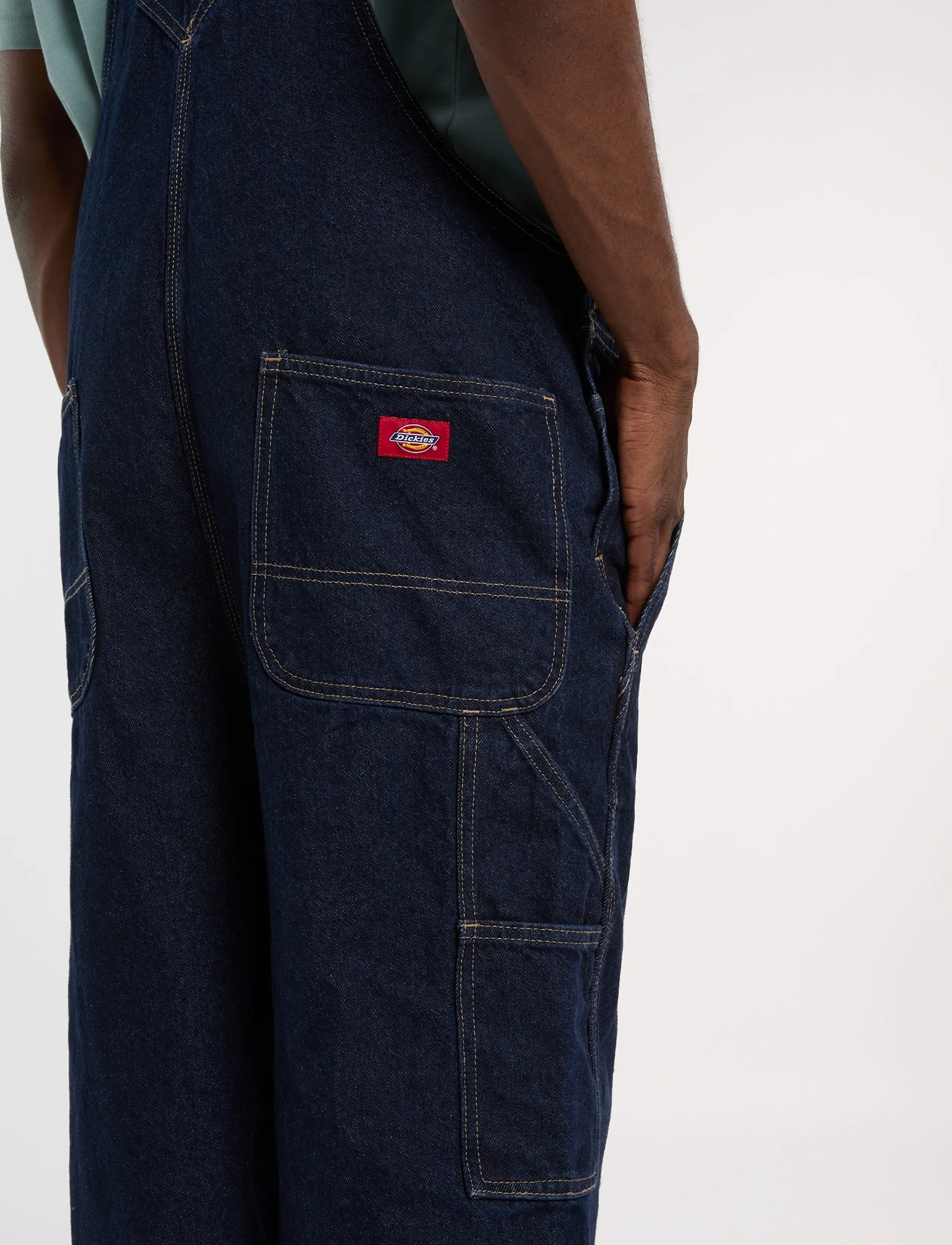 Dickies - DICKIES CLASSIC DENIM BIB - loose jeans - rinsed - 5