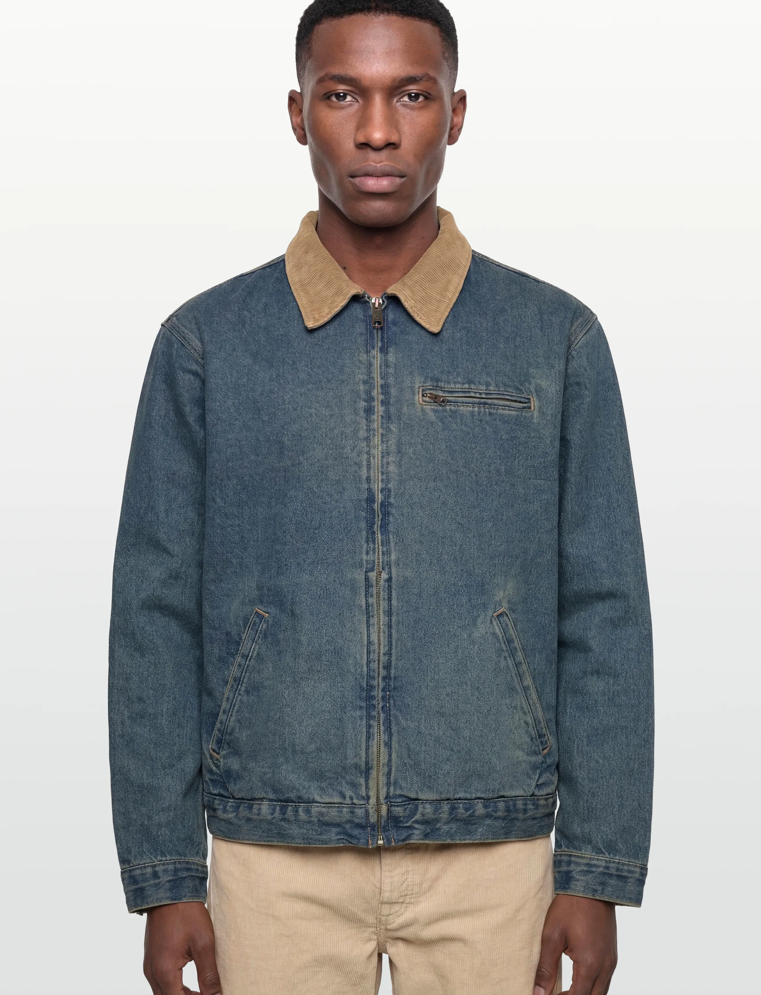Dickies - DENIM PAINTER JACKET - overshirts - khaki tinted blue - 3
