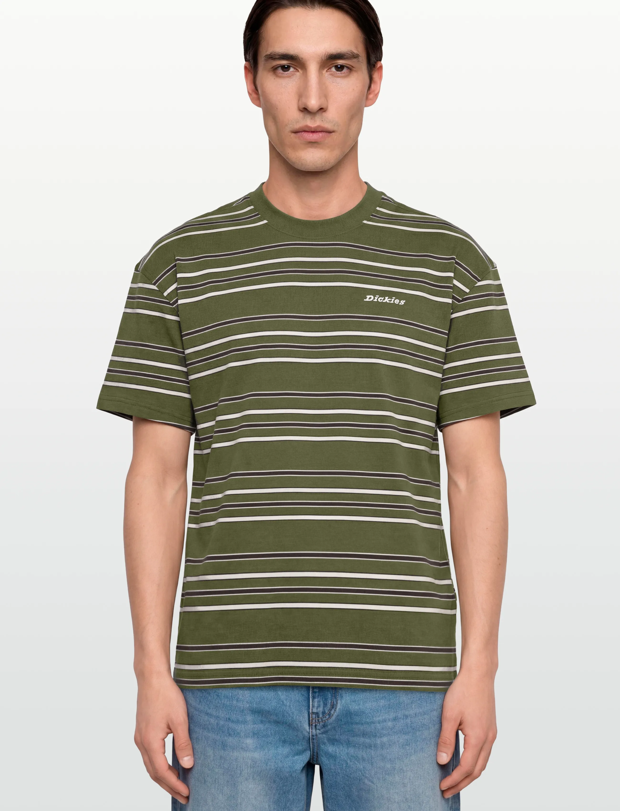 Dickies - EAST LIBERTY STRIPE SS TEE - laveste priser - cypress - 3