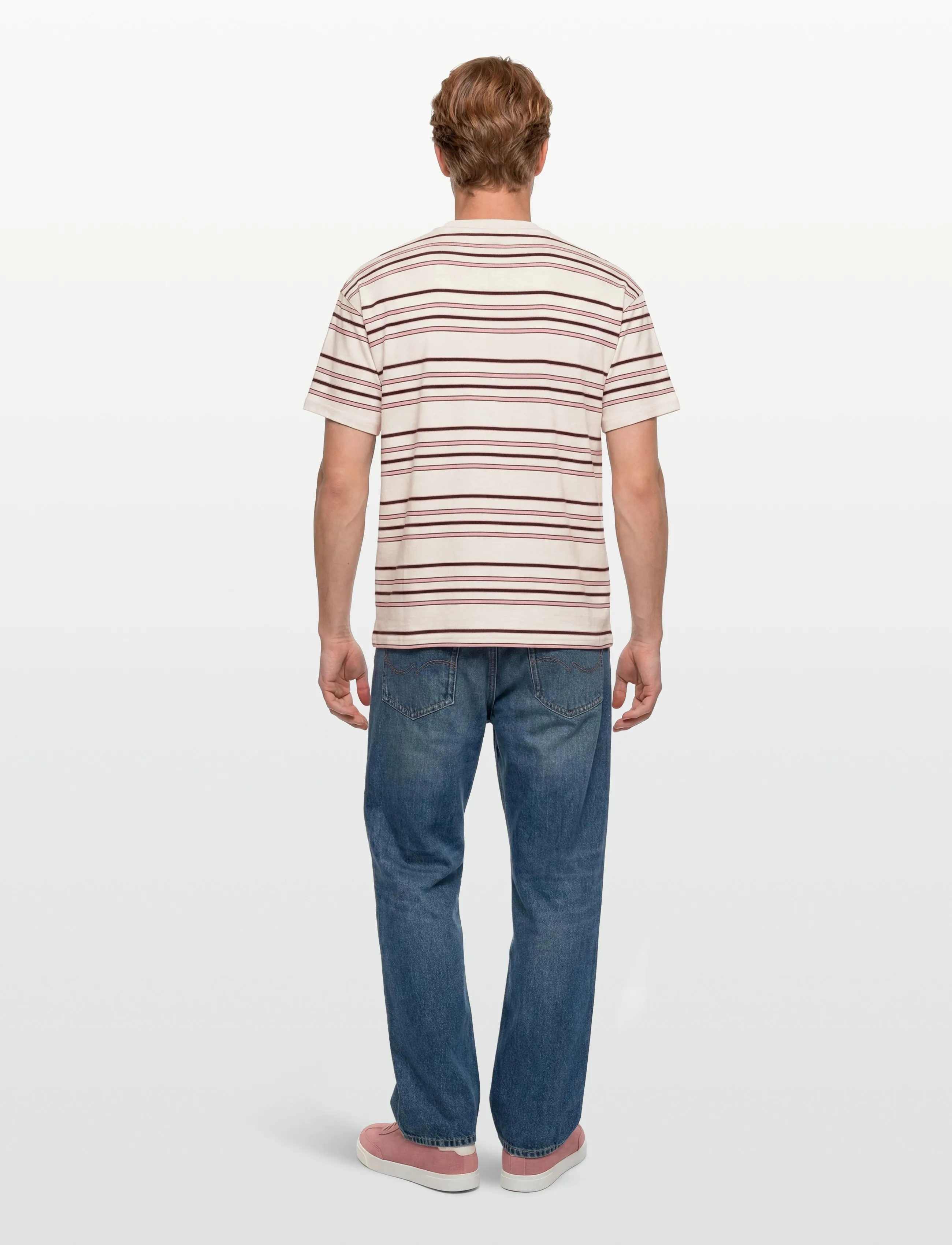 Dickies - EAST LIBERTY STRIPE SS TEE - lühikeste varrukatega t-särgid - egret - 4