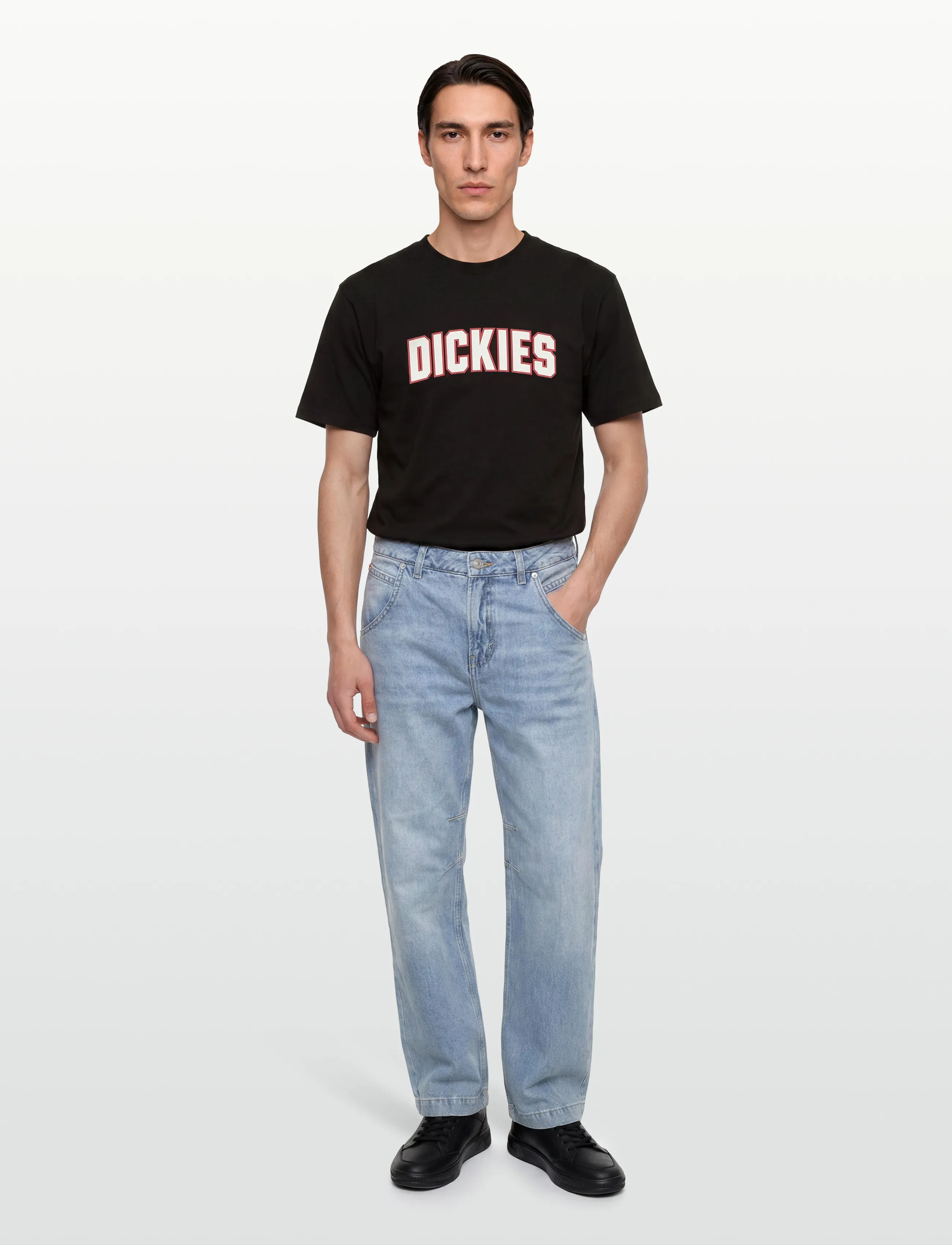 Dickies AITKIN SS TEE - Kurzärmelig - BLACK / black