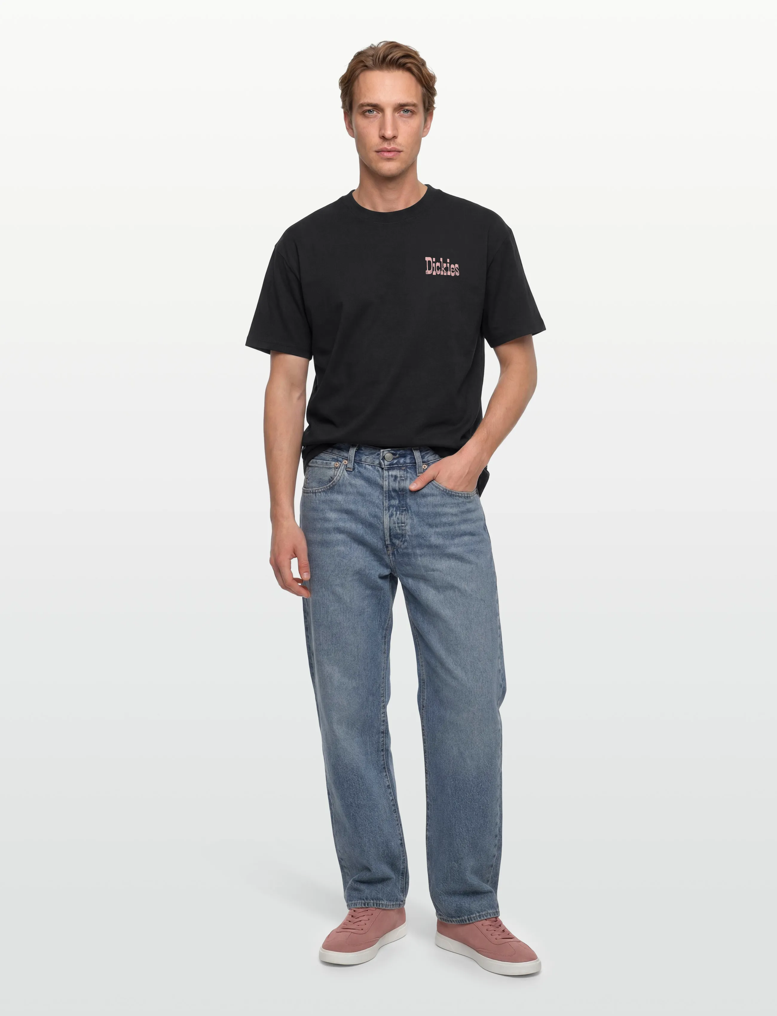 Dickies POLK SS TEE - Kampagne - BLACK / black