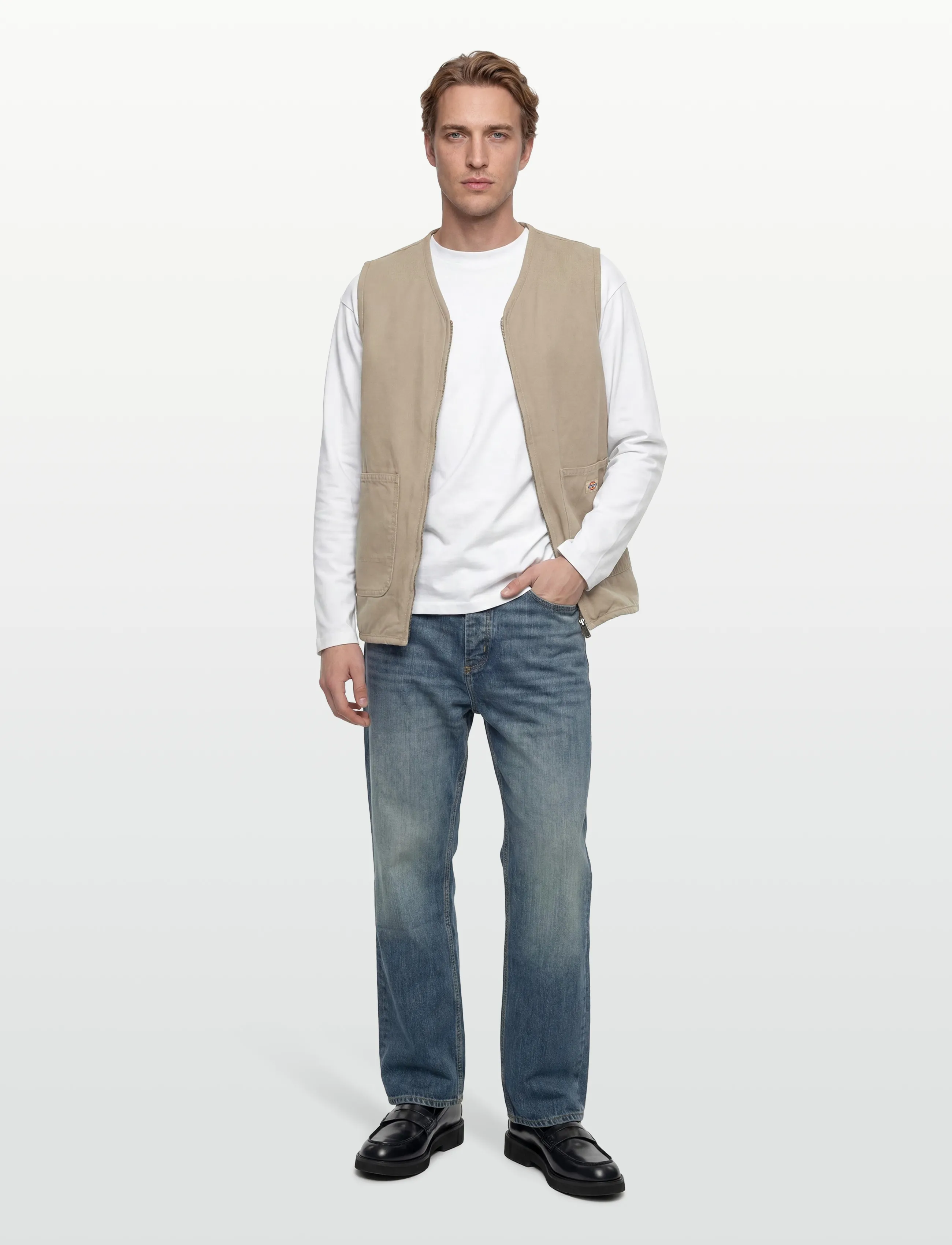 Dickies Canvas Summer Vest, XL, Beige, Overtøj > Veste, Herre
