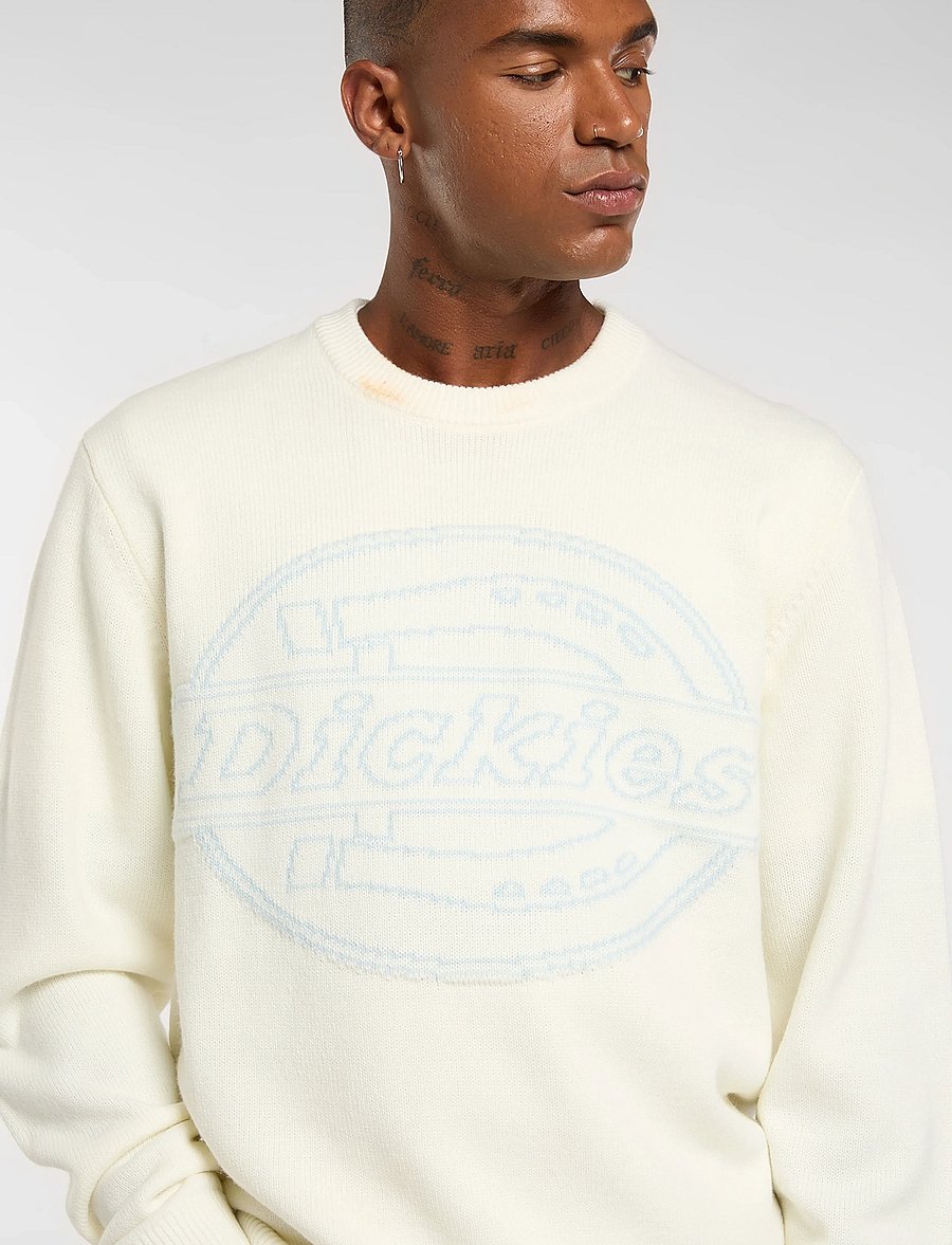 Dickies - UNION JACQUARD SWEATER - kringlótt hálsmál - egret - 3