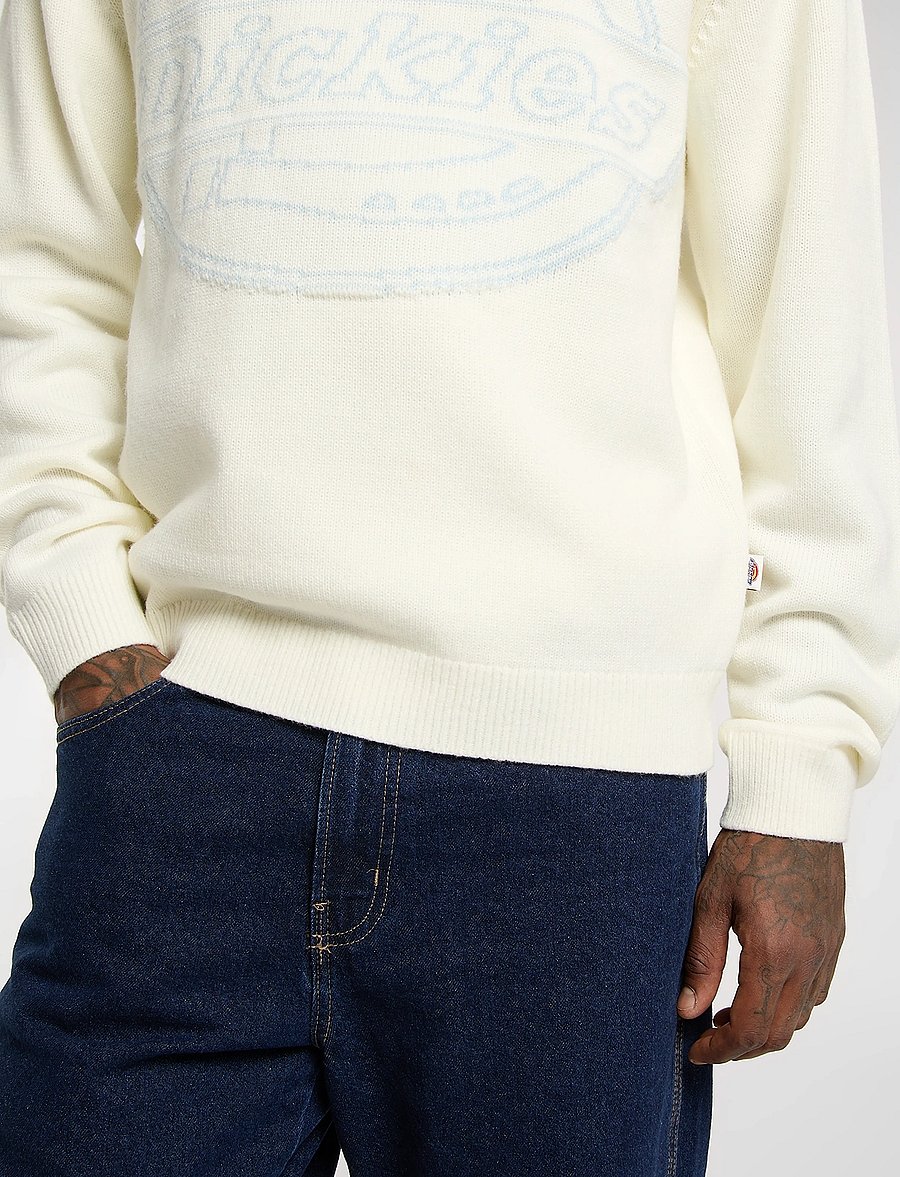 Dickies - UNION JACQUARD SWEATER - kringlótt hálsmál - egret - 5
