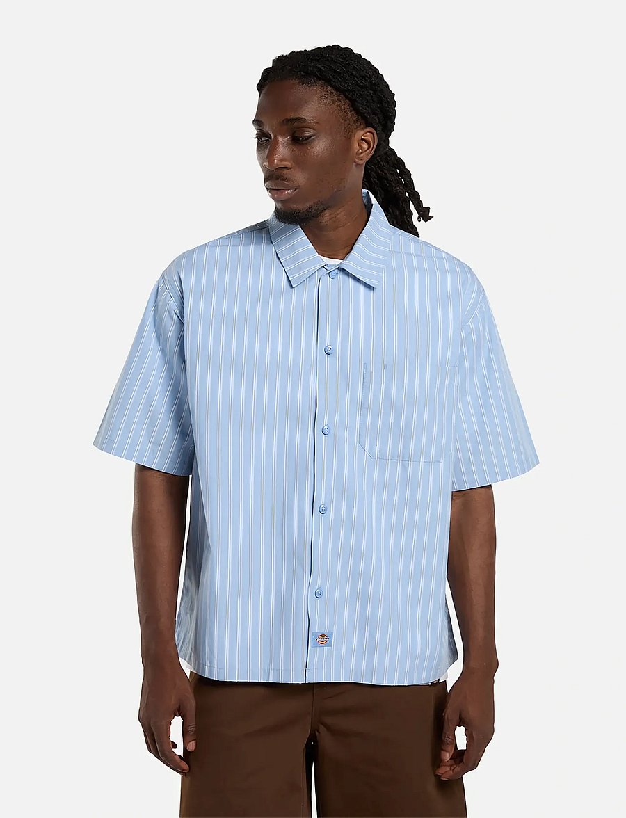 Dickies - VENEDOCIA STRIPE SHIRT SS - endless sky - 5