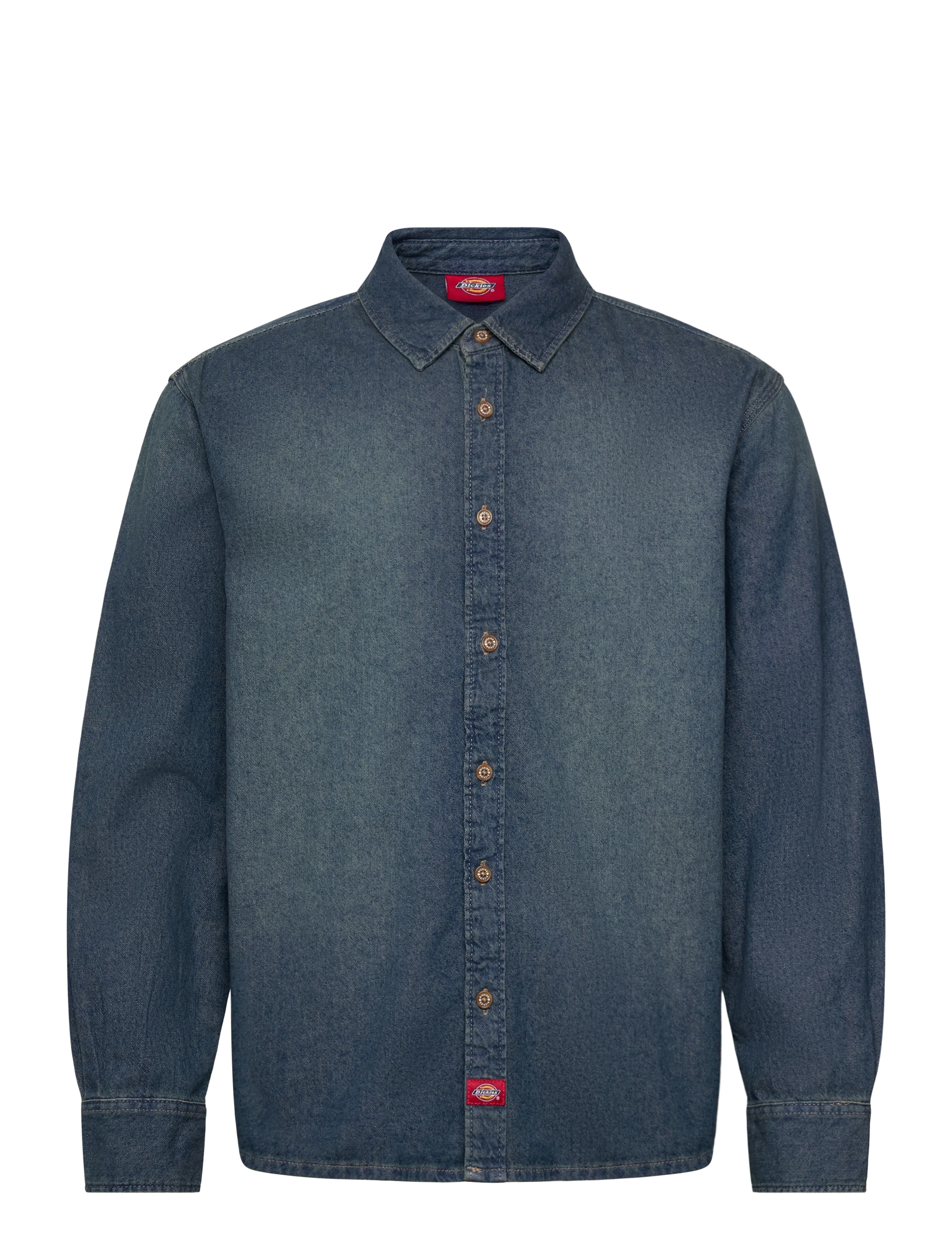 LIGHTWEIGHT DENIM SHIRT LS - KHAKI TINTED BLUE