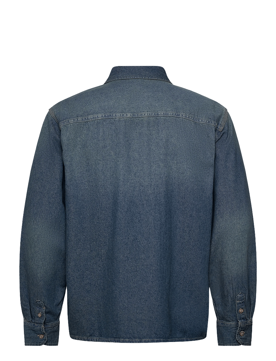 Dickies - LIGHTWEIGHT DENIM SHIRT LS - teksasärgid - khaki tinted blue - 2